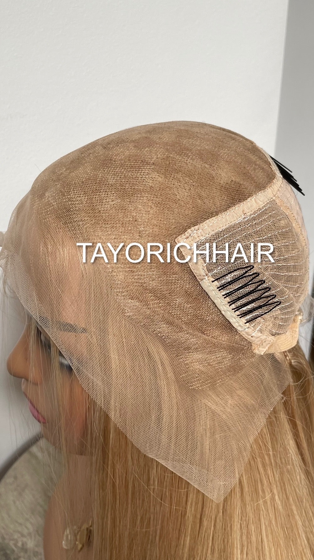 Warm Blonde Long Straight Real Hair Lace Front Wig 24 Inches/13x6 Swiss Lace/Low Density Blonde Real Hair Wig For Women