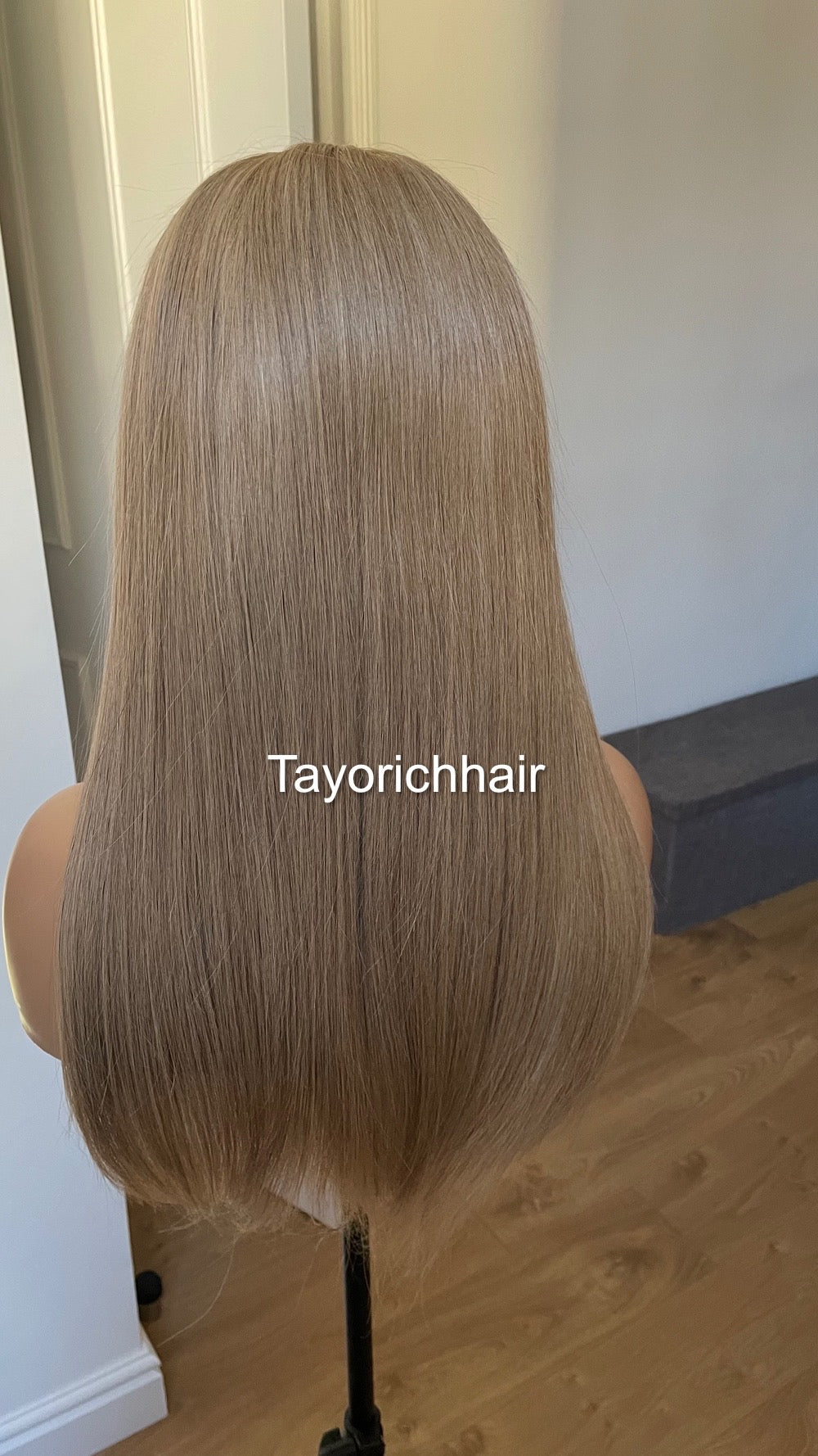 Ash Blonde Human Hair Wig/ Dark Ash Blonde Wig For Alopecia Hairloss/ Real Hair Wig By Tayorichhair/Straight Hair 20 Inches Wig/Gift For Her