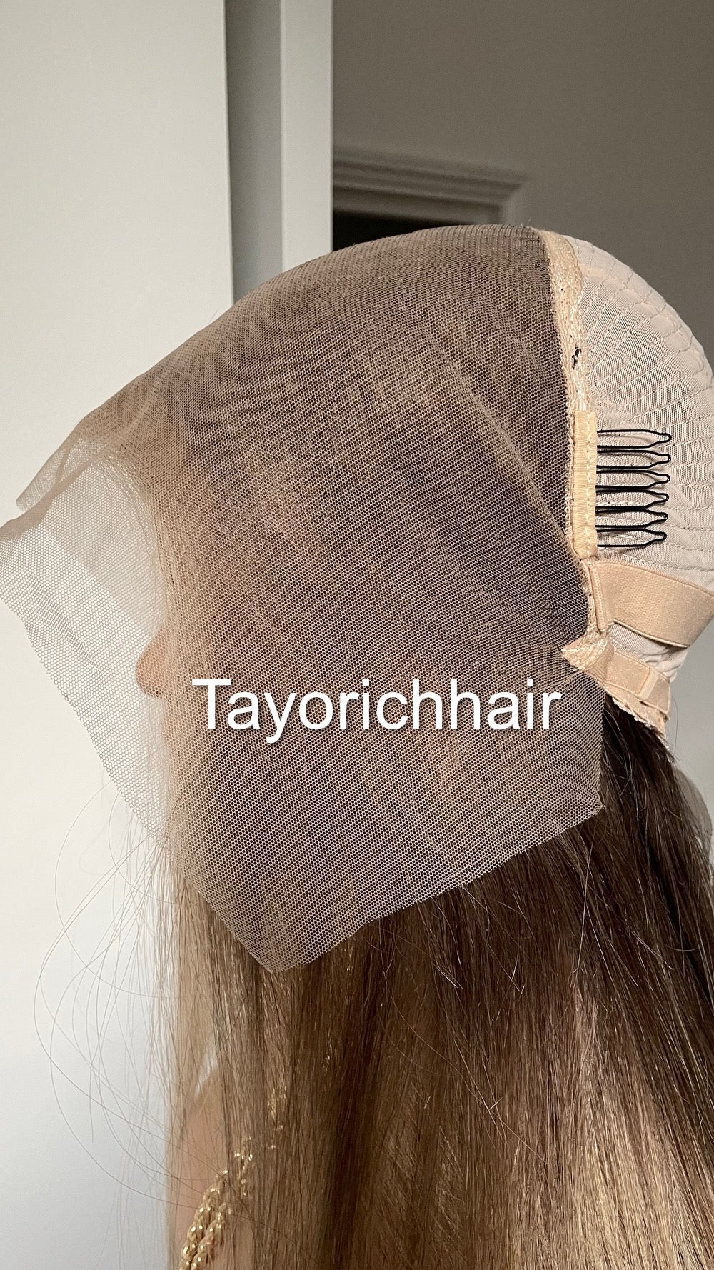 Dark Ash Blonde Human Hair Wig With Light Blonde Highlights/13 By 6 HD Lace Frontal Straight Human Hair Wig For Women By Tayorichhair