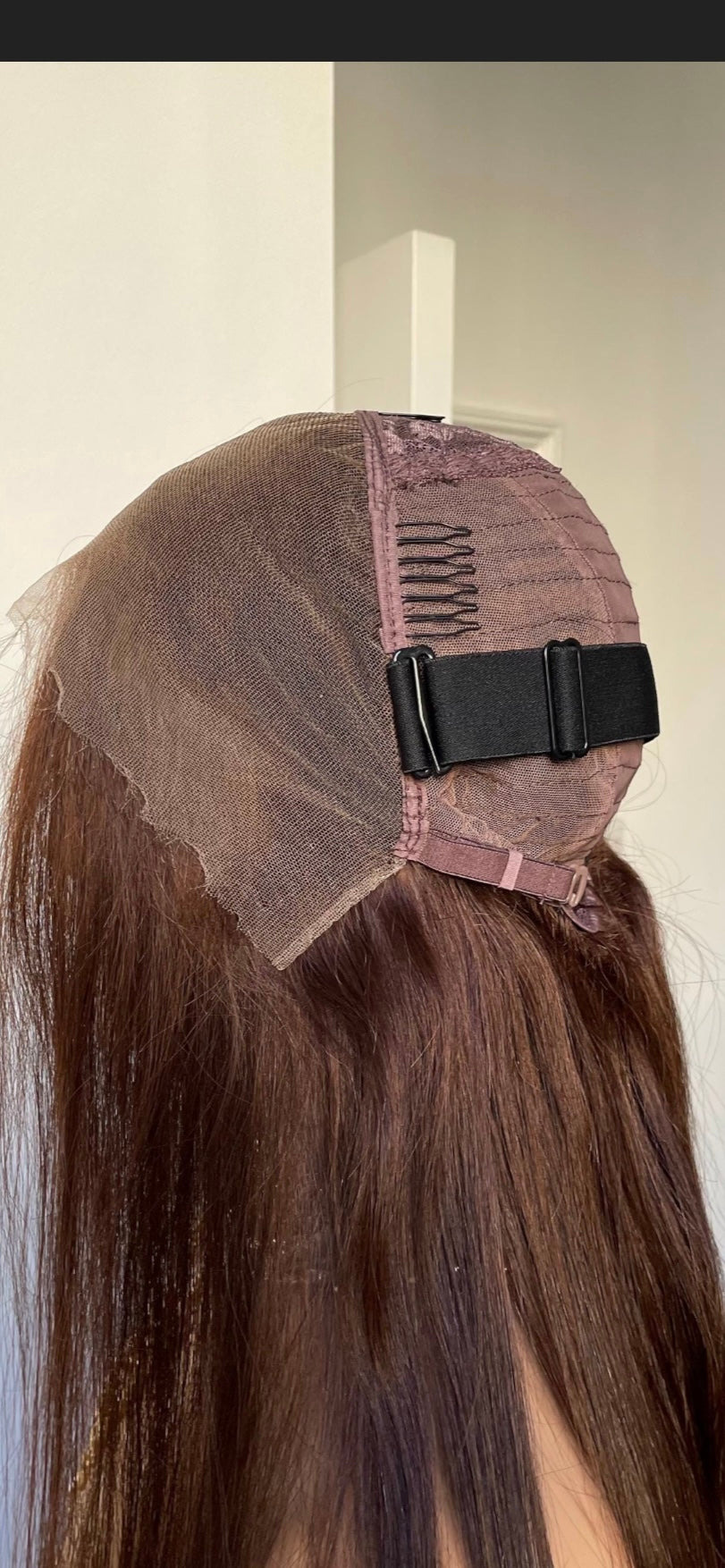 Low Density Brown Human Hair Lace Frontal Wig/13 By 4 HD Lace Frontal Dark Brown 24 Inches Straight Hair/Human Hair Wigs By Tayorichhair