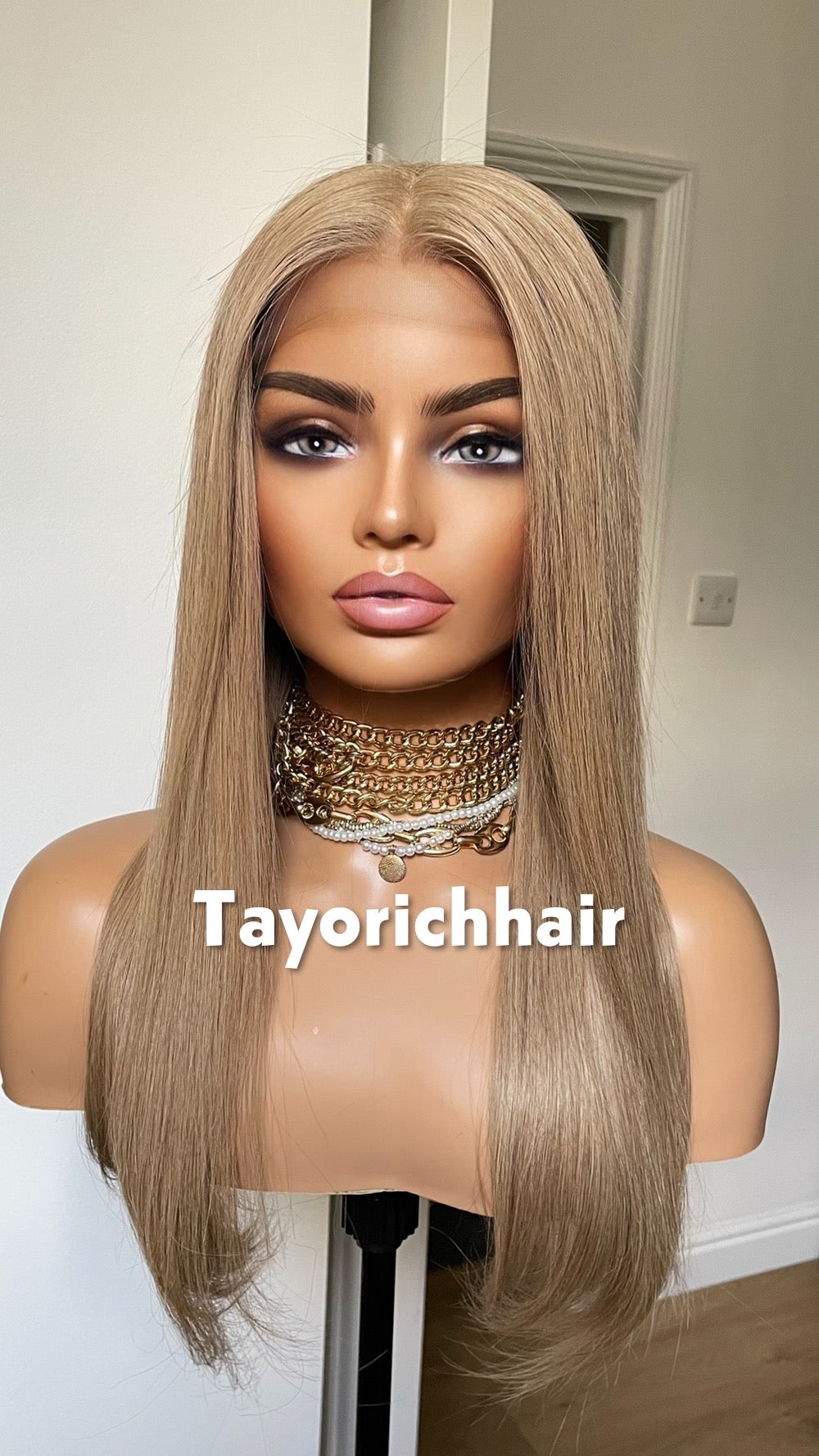 Dark Ash Blonde Human Hair Wig