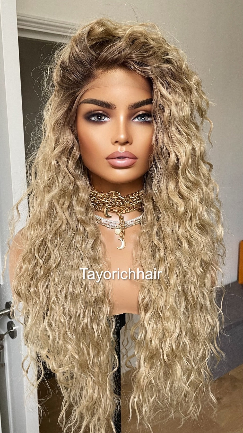 Rooted Curly Lace Wig In Small Cap Size And Free Part