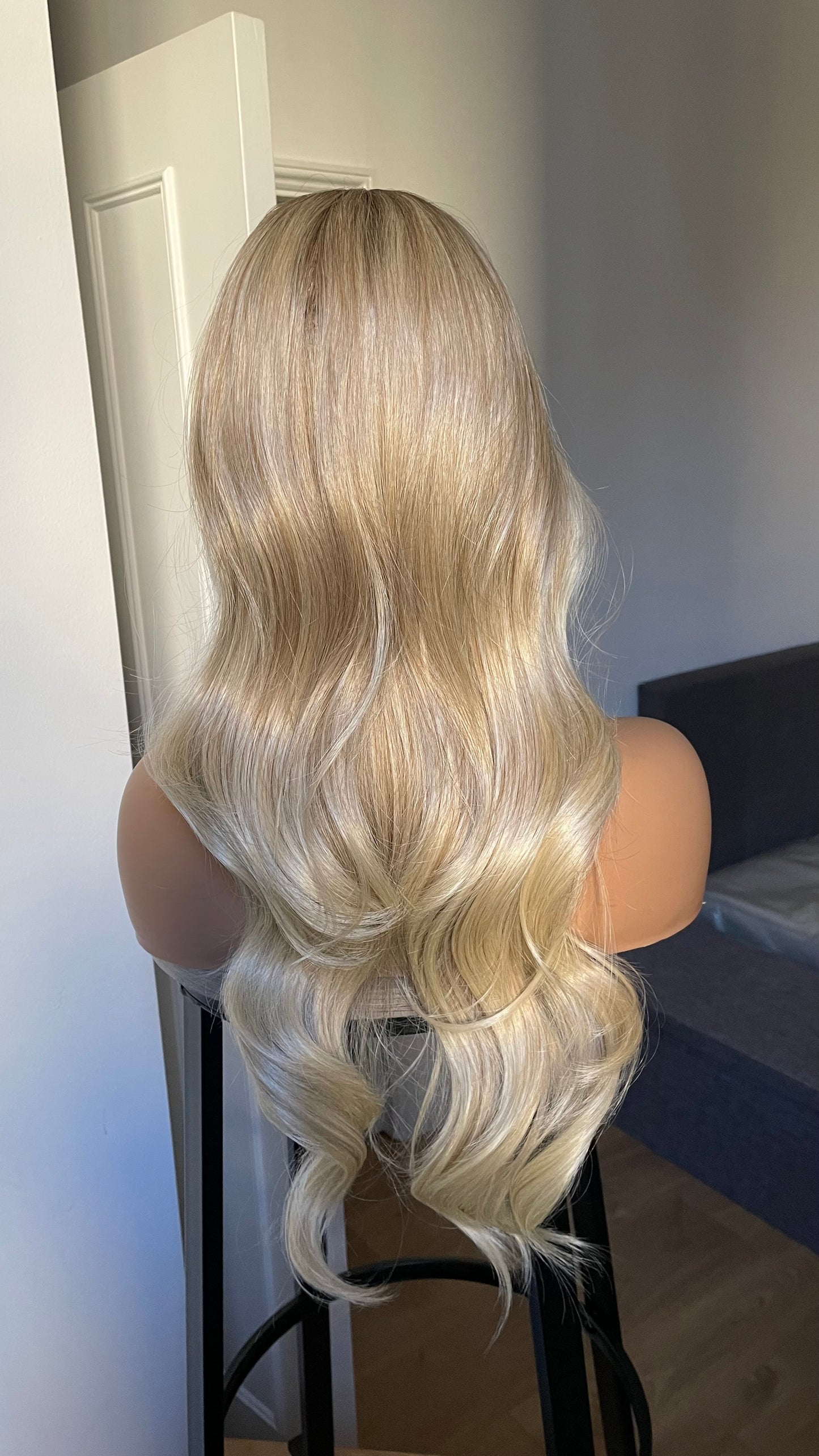 Face Framing Money Piece Rooted Light Warm Blonde Wig By Tayorichhair London