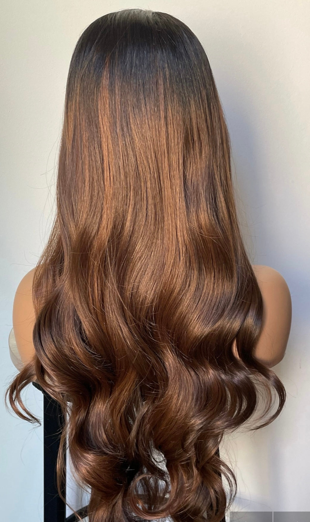 Reddish Brown Lace Wig With Black Roots/ Realistic Heat Friendly Sythetic Wig Dark Reddish Bronwn Lace Wig For Women/13x4 Lace Wig