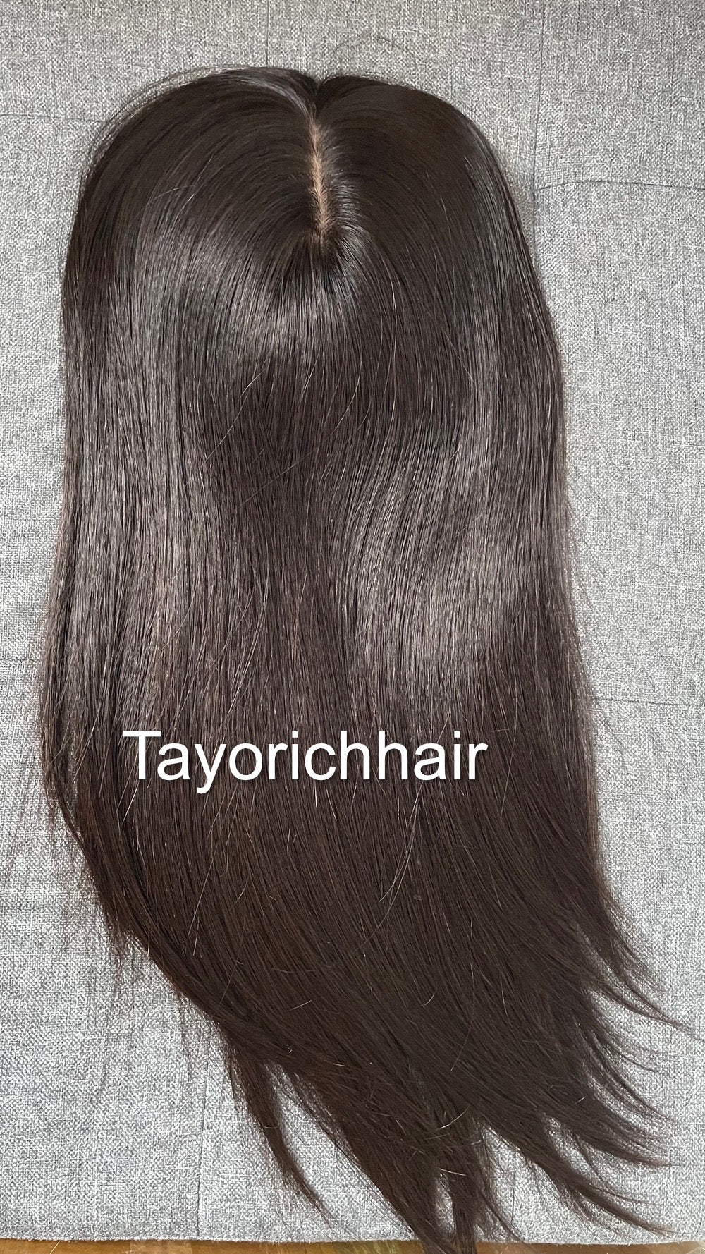 Natural Soft Black Silk Hair Topper Colour 1b/ Silk Base Scalp Like Tooper/ 5.5X6•14 Inches European Straight Human Hair Topper For Thinning Hair