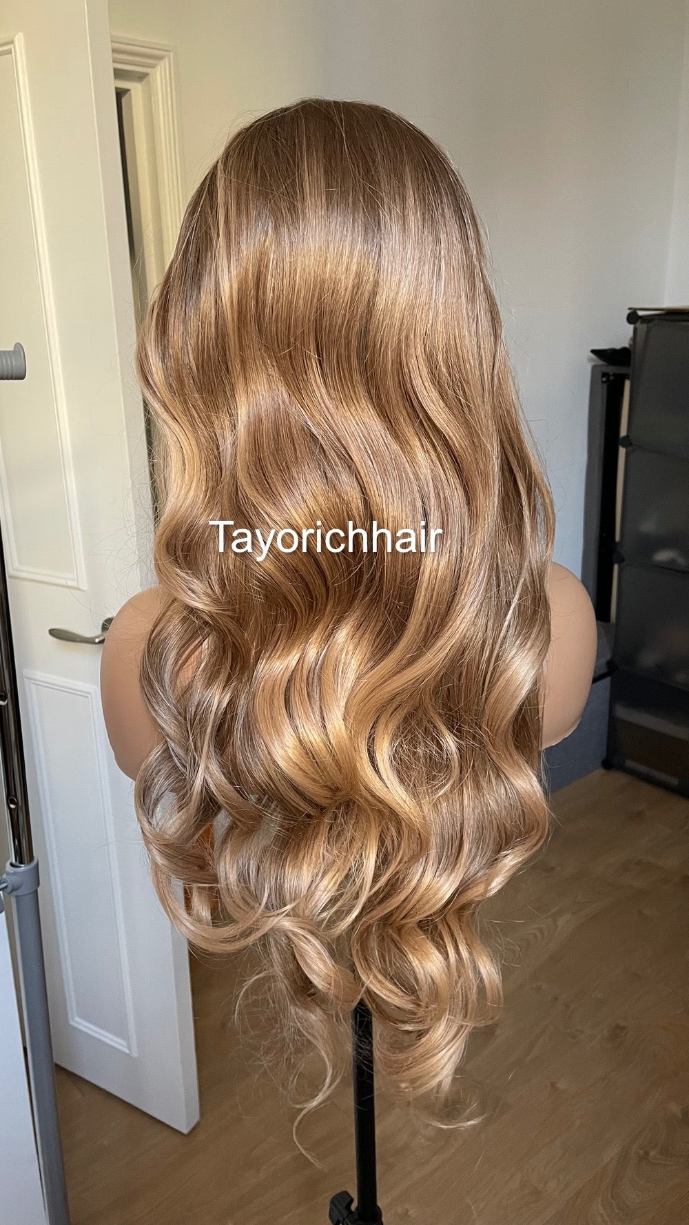 Honey Caramel Blonde Mix Synthetic Lace Frontal Wig