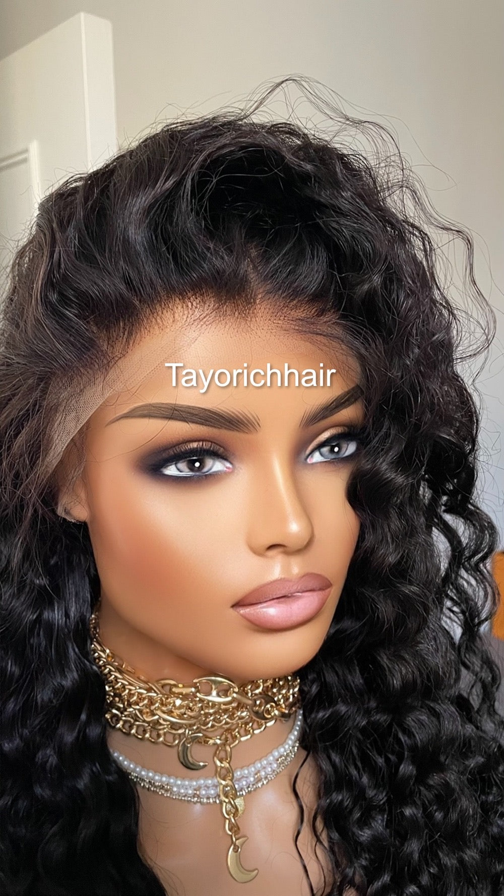 Black Curly Lace Front Human Hair Wig/ Long Curly Long 24 Inches Lace Wig For Daily wear/ Exotic Curls 13x4 HD Lace Wig