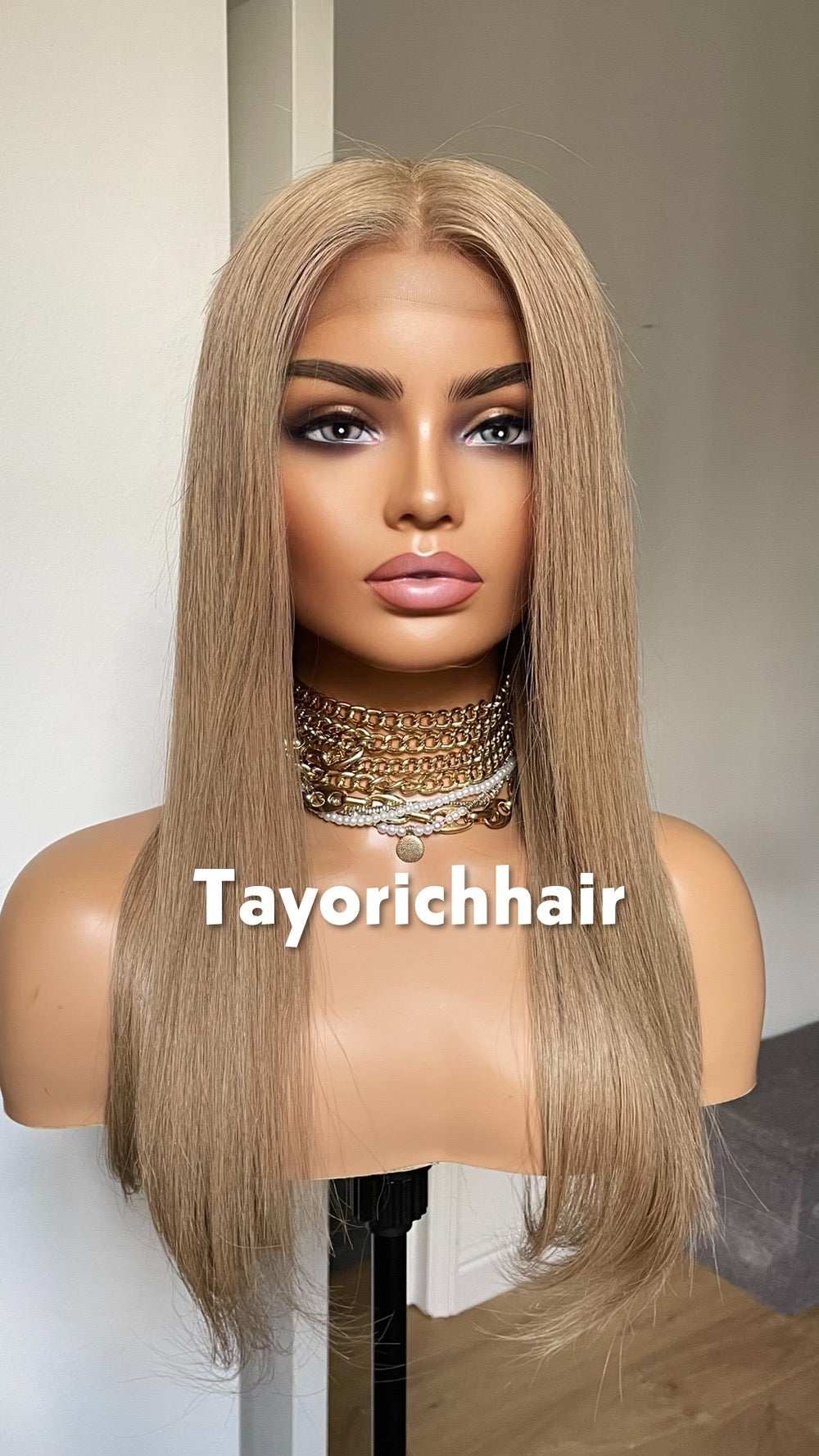 Dark Ash Blonde Human Hair Wig
