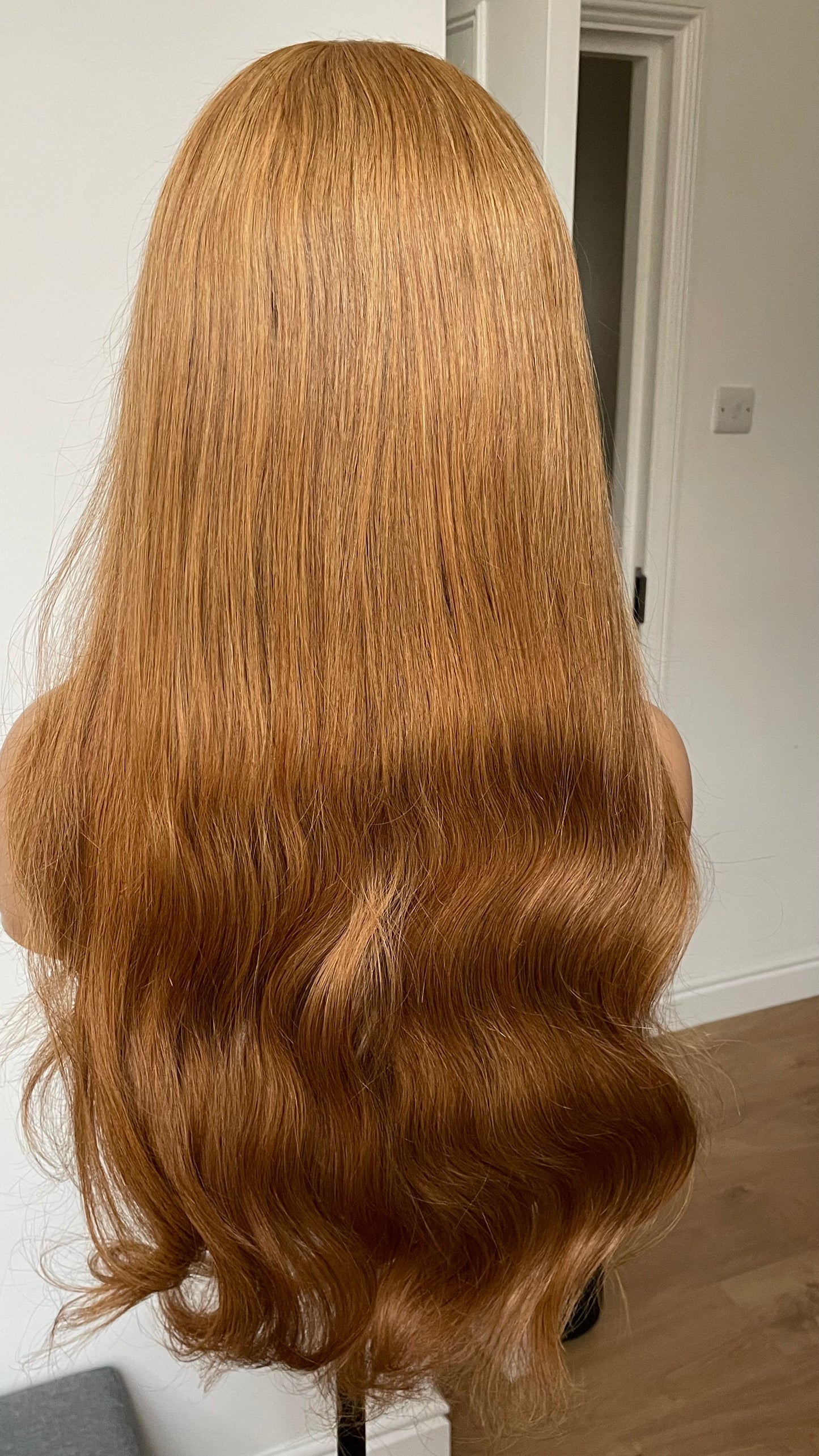 Golden Auburn Human Hair Wig/ Free Part Wig With HD 13x4 Lace/ 180% Density 24 Inches Wavy Real Hair Wig For Women Daily Wear Wigs By Tayorichhair