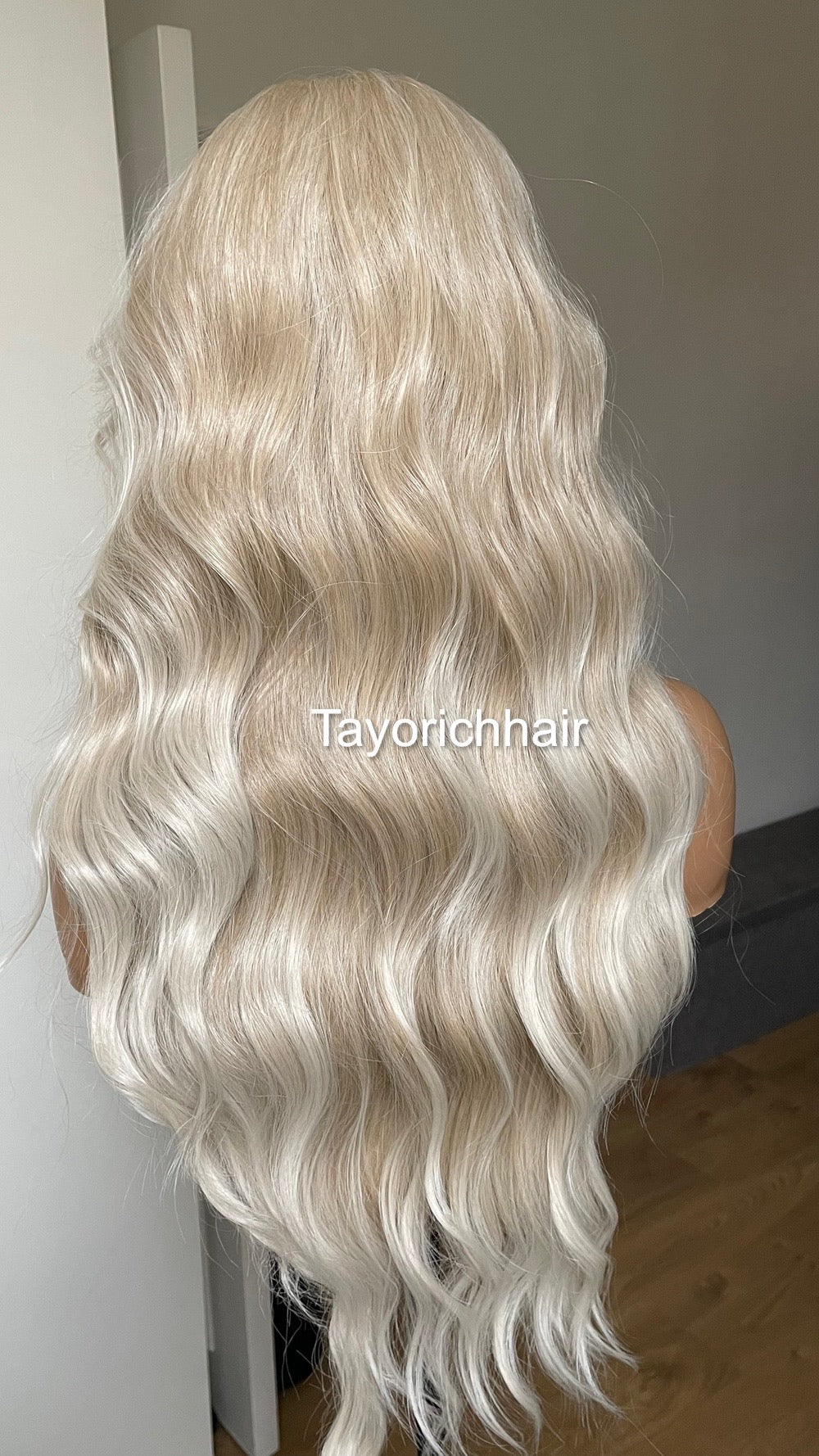 Pearl Blonde Lace Front Wig/Mixed Blonde Heat Safe Synthetic Wig/Ocean Wave Money Piece Lace Wig For Women
