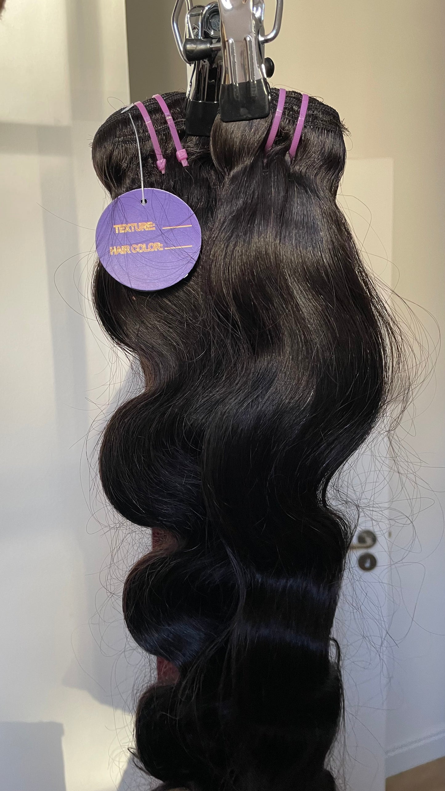 Black Weft Human Hair/ 3 Bundles 20 Inches Weft Hair Extension/ 100% Real Human Hair Bundles Extension/High Quality Black Human Hair Wefts