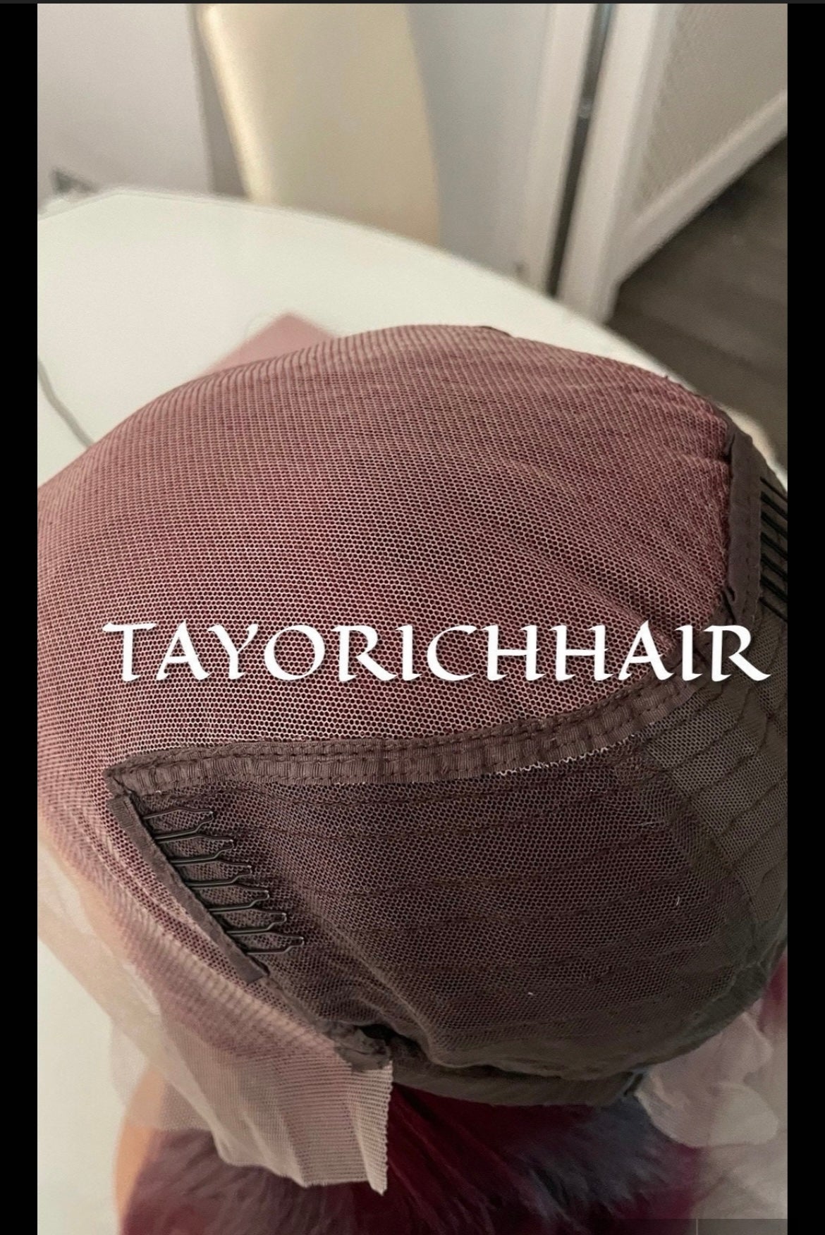 Burgundy 24 Inches Straight Hair Synthetic Wig 13x6 Wide lace By Tayorichhair
