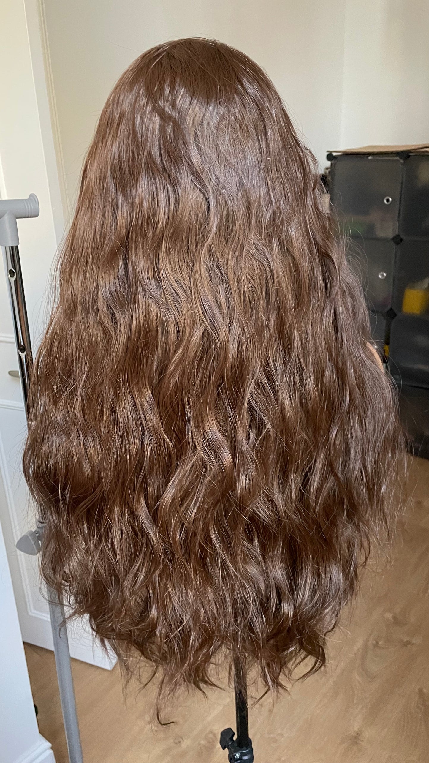 Dark Brunette Brown Lace Front Wavy Wigs For Women Natural Looking 13x3 Lace Front Wig With A Realistic Hair Line Heat Friendly Synthetic