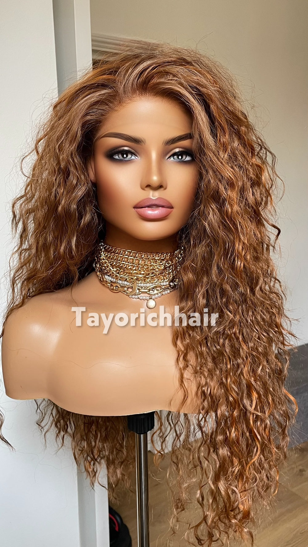 Auburn Ginger Curly Wig | 20” Lightweight Lace Front