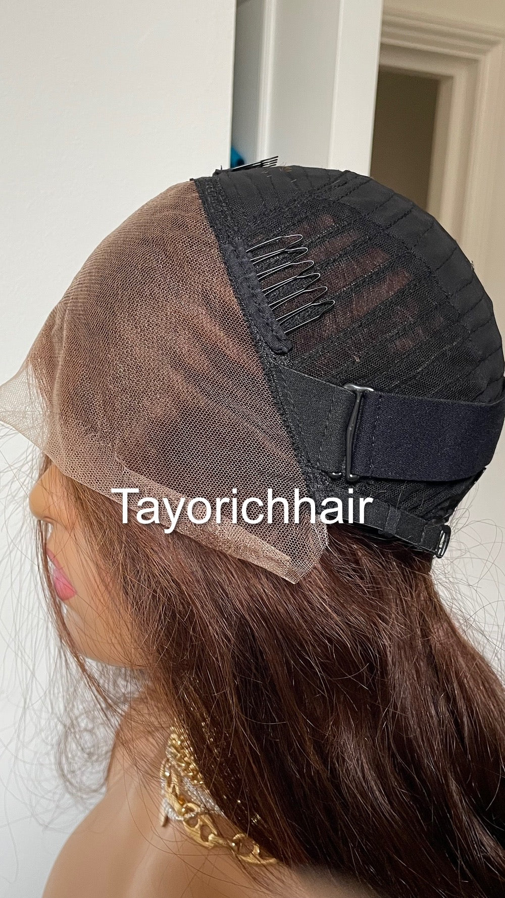 Dark Brown Human Hair Lace Frontal Wig-13x4 HD Lace Wig-Natural Looking Wig For Small Head Sizes-Tayorichhair Wigs