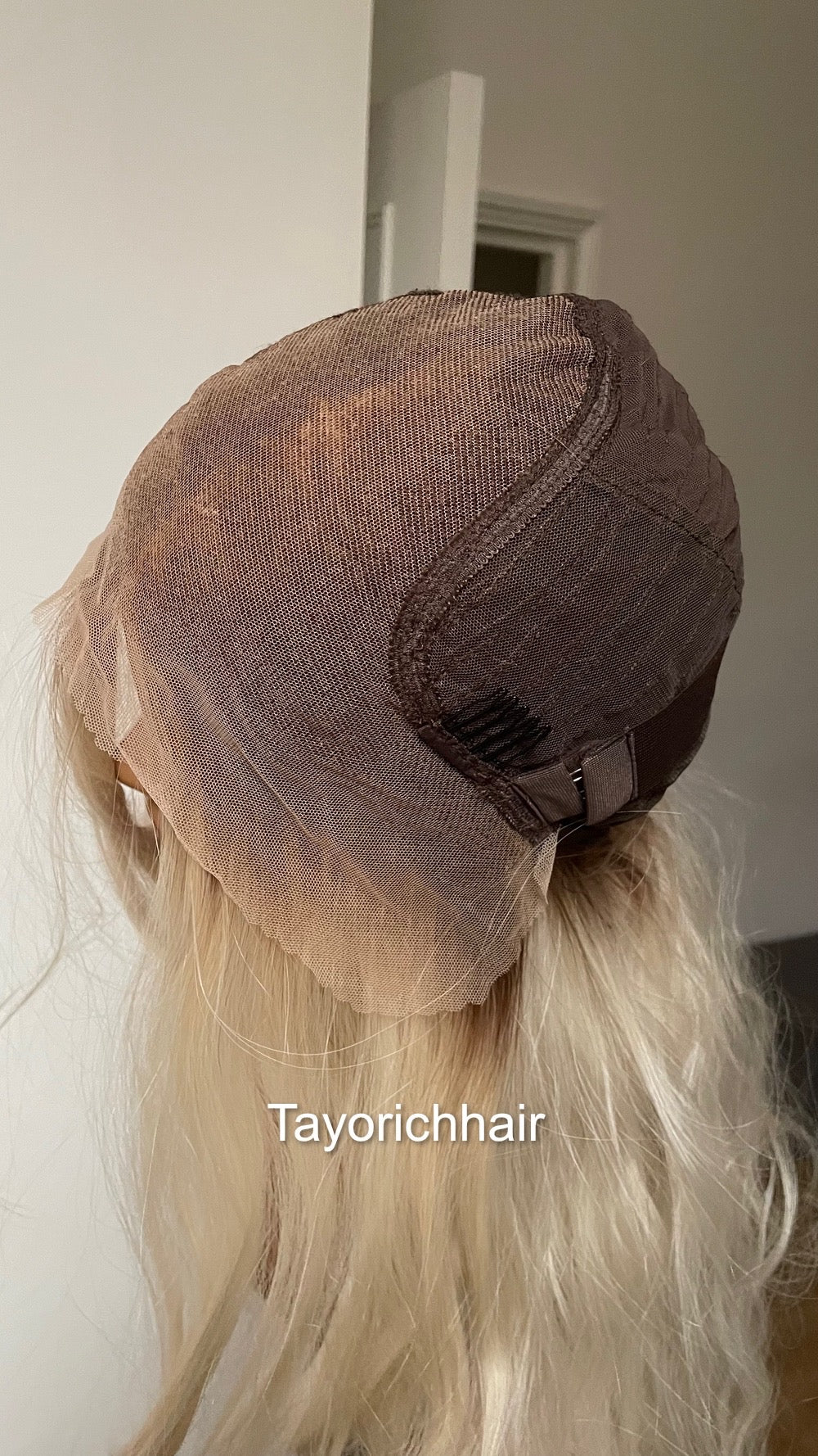 Platinum Blonde Lace Frontal Wig: 16" Loose Waves with Dark Roots