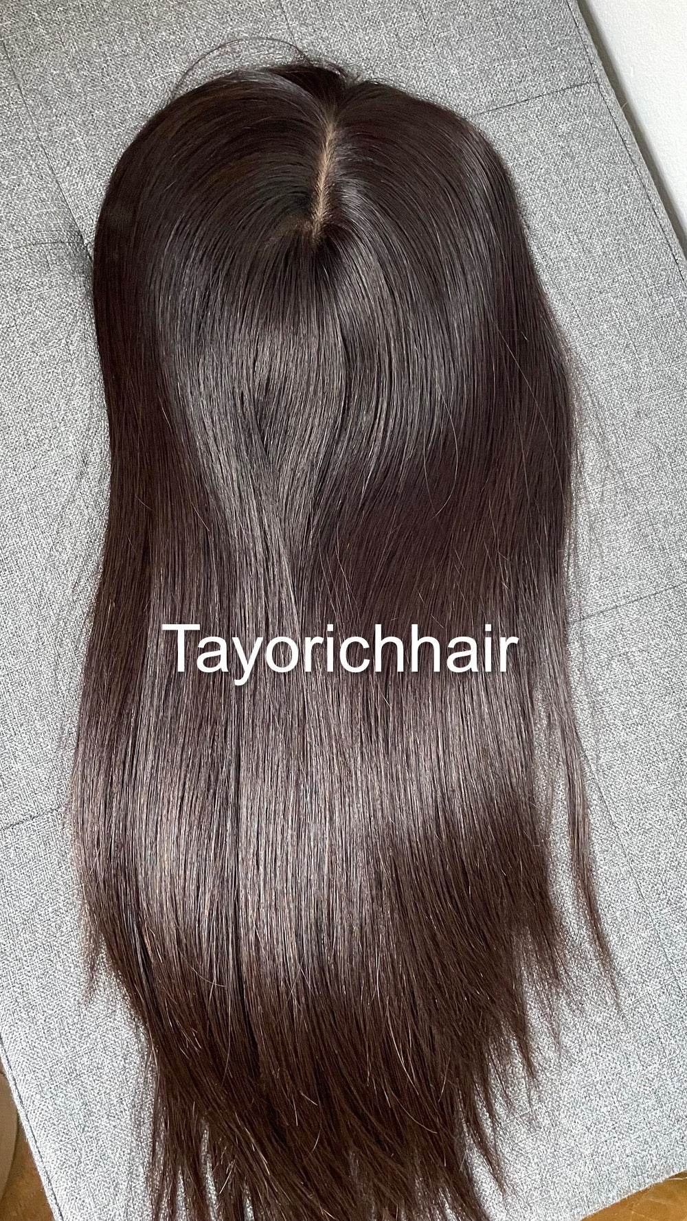 Natural Soft Black Silk Hair Topper Colour 1b/ Silk Base Scalp Like Tooper/ 5.5X6•14 Inches European Straight Human Hair Topper For Thinning Hair