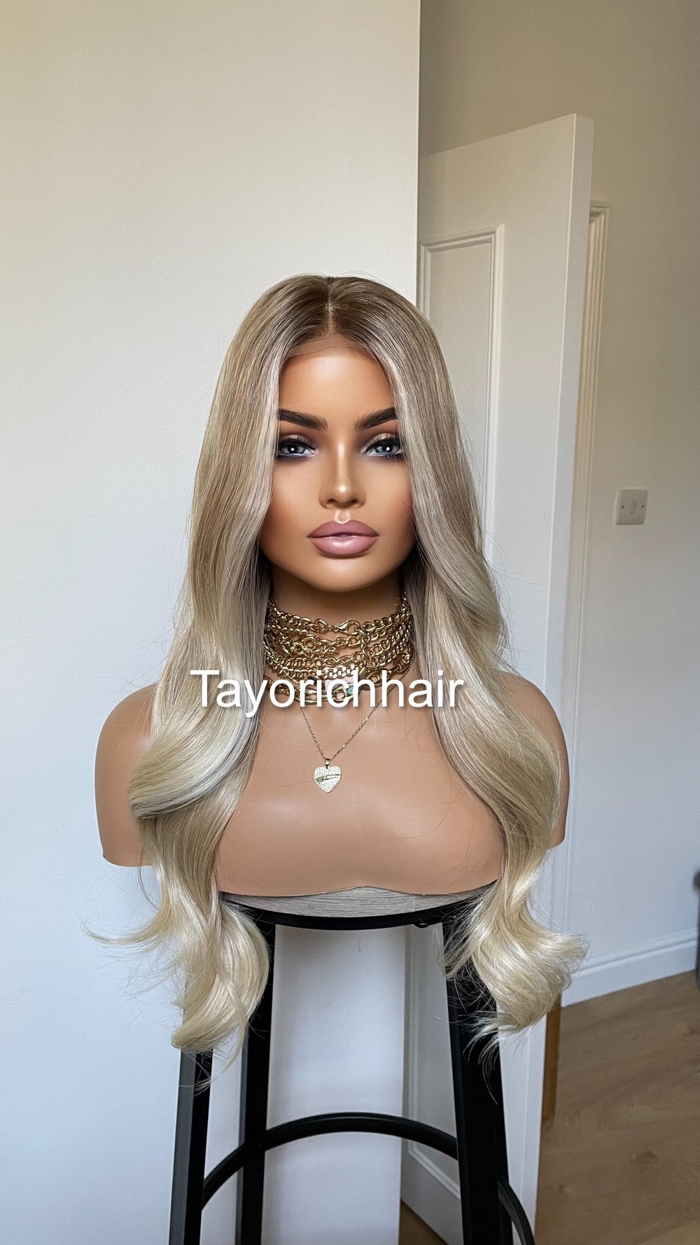 Face Framing Money Piece Rooted Light Warm Blonde Wig By Tayorichhair London