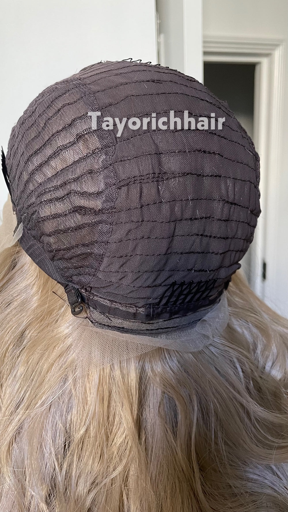 Natural Ash Blonde Spiral Curly Wig | 16” Heat Safe Synthetic Lace Front Wig | 13x6 Transparent Lace | Free Part | Vintage Hollywood Elegance | Tayorichhair