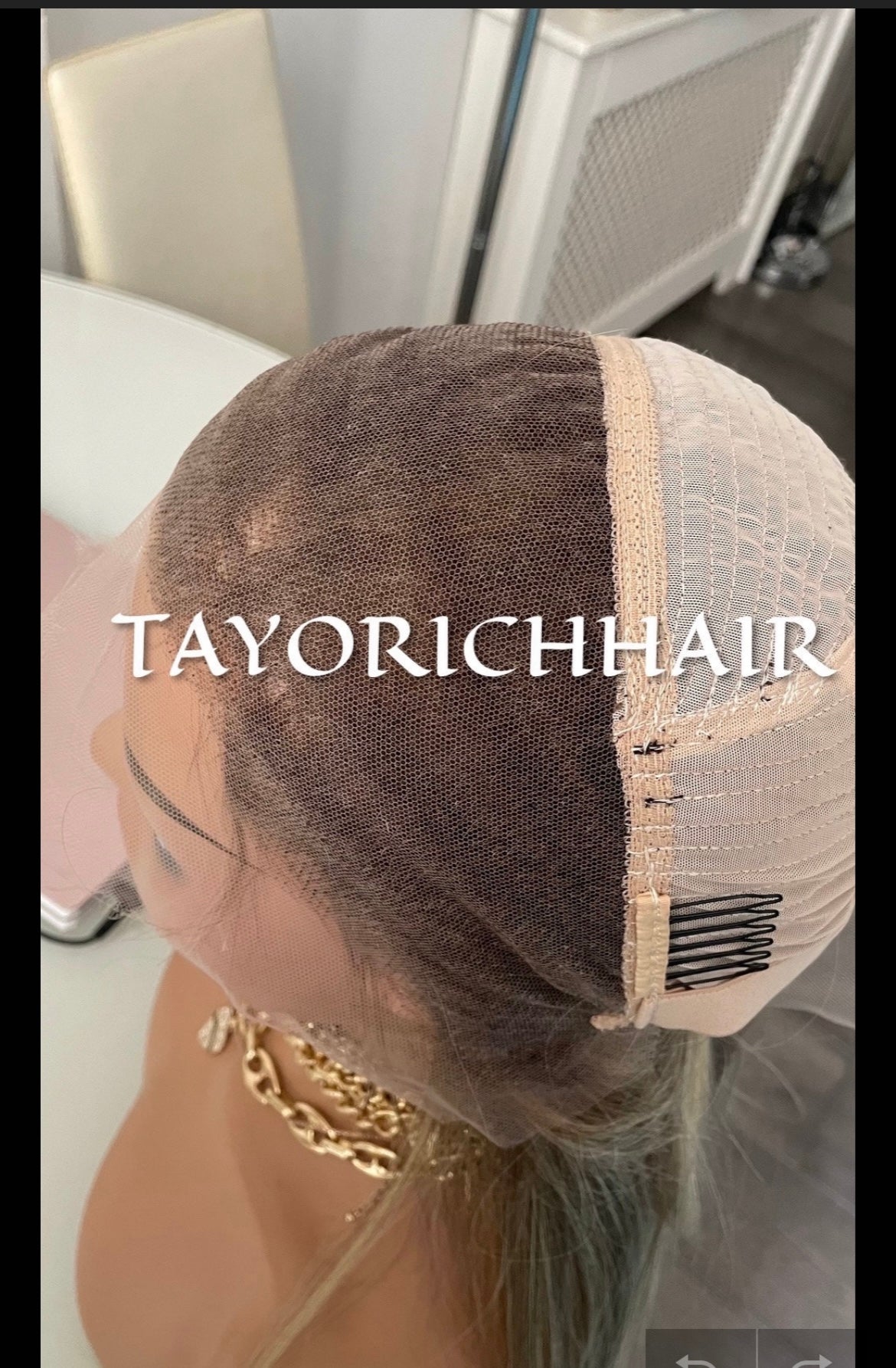 26 Inches Dark Ash Blonde HD Lace Human Hair Wig With Highlights