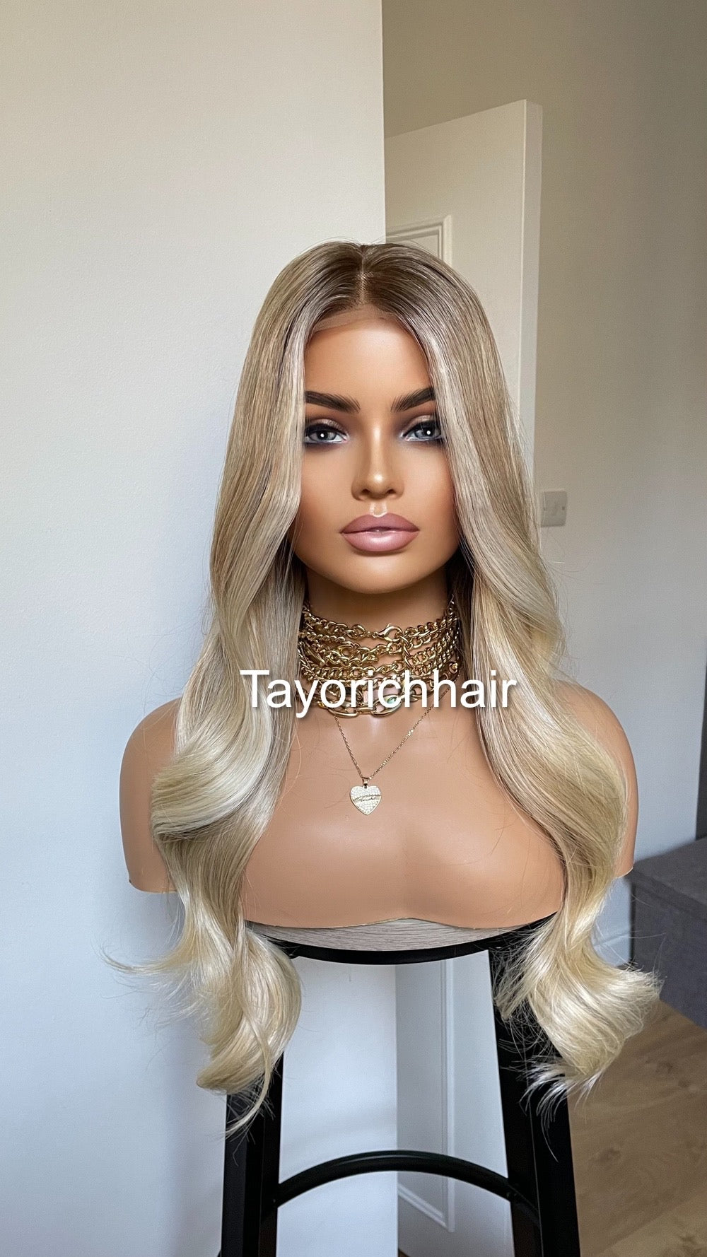 Face Framing Money Piece Rooted Light Warm Blonde Wig By Tayorichhair London
