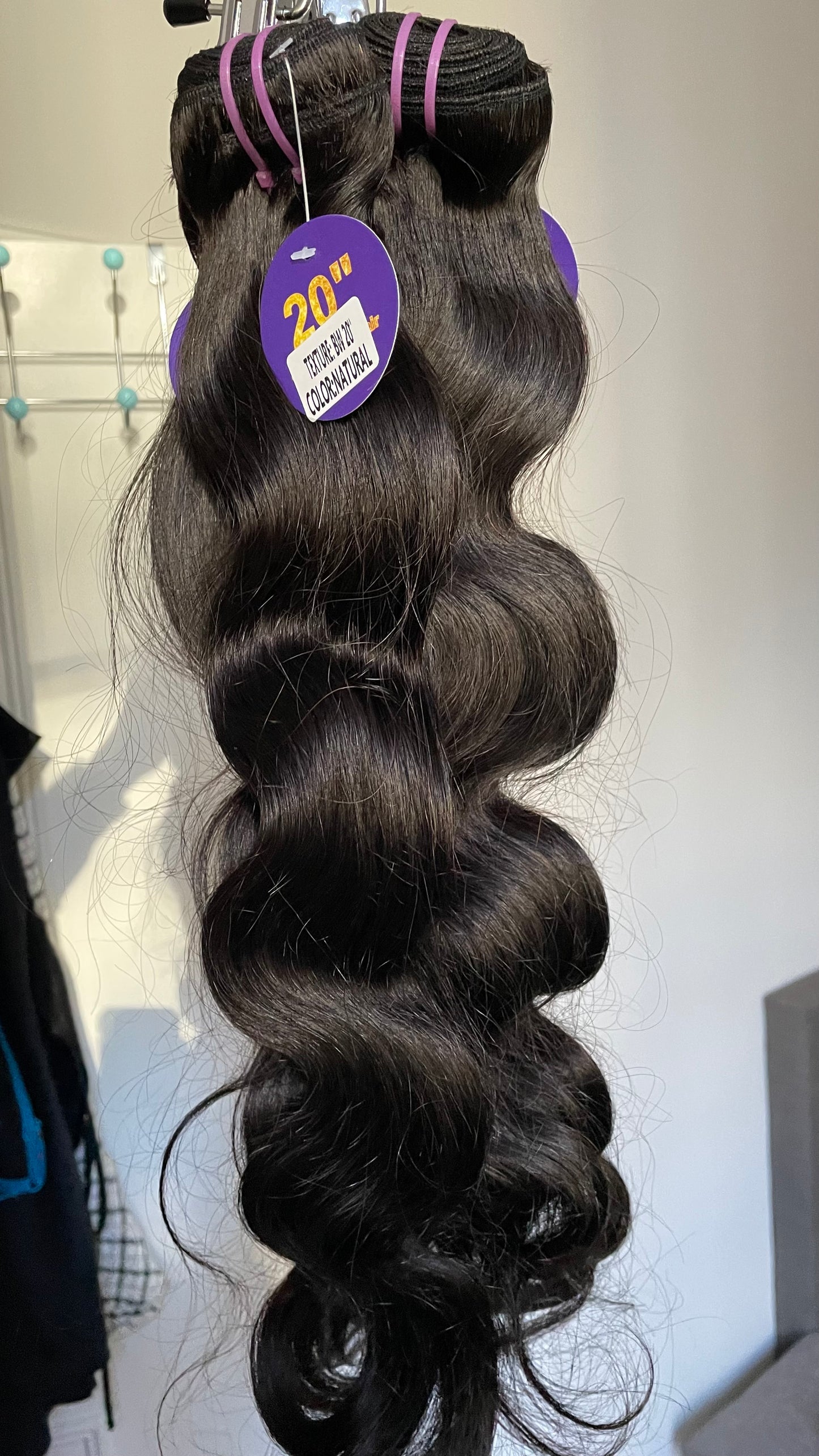 Black Weft Human Hair/ 3 Bundles 20 Inches Weft Hair Extension/ 100% Real Human Hair Bundles Extension/High Quality Black Human Hair Wefts