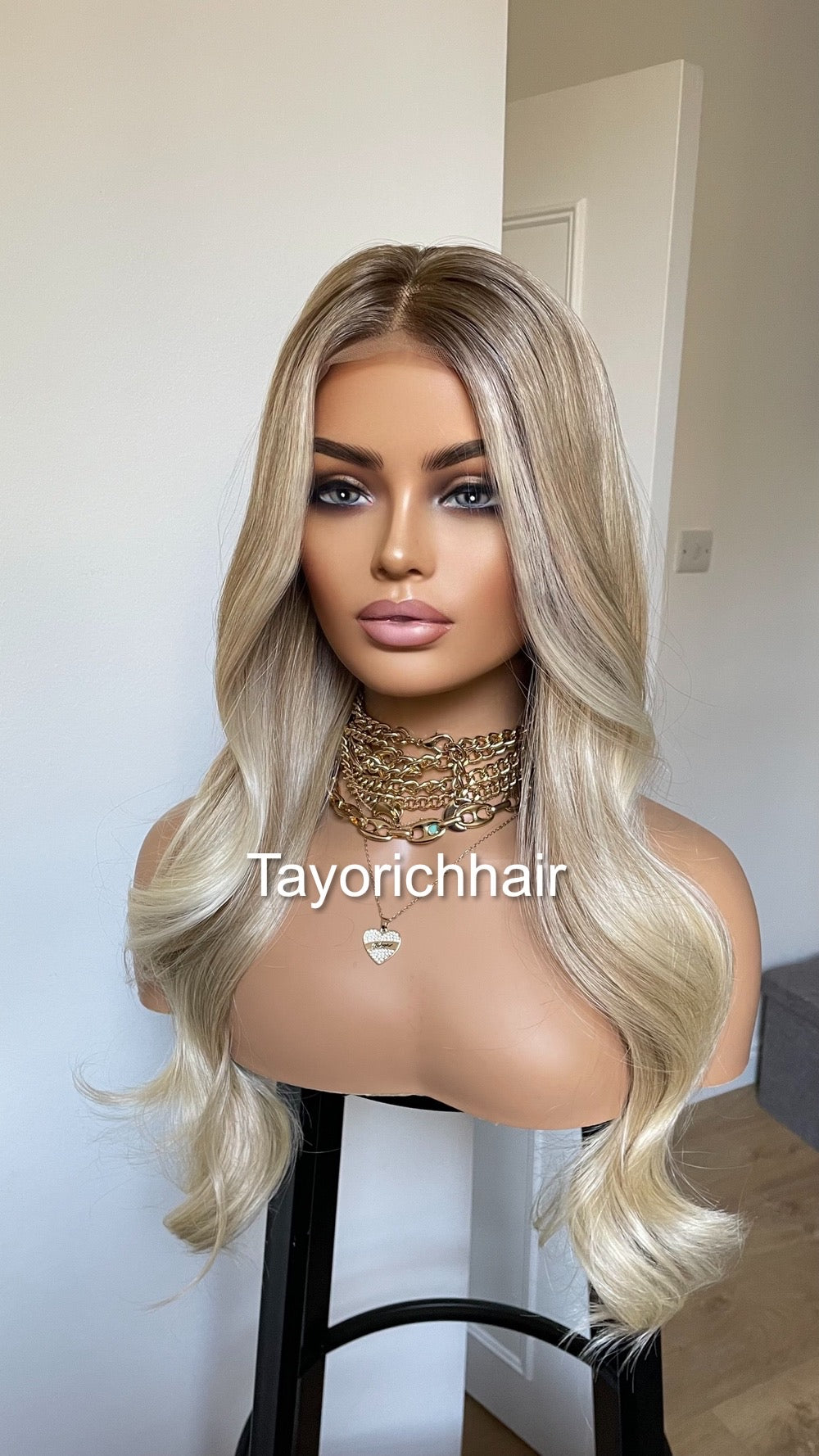 Face Framing Money Piece Rooted Light Warm Blonde Wig By Tayorichhair London