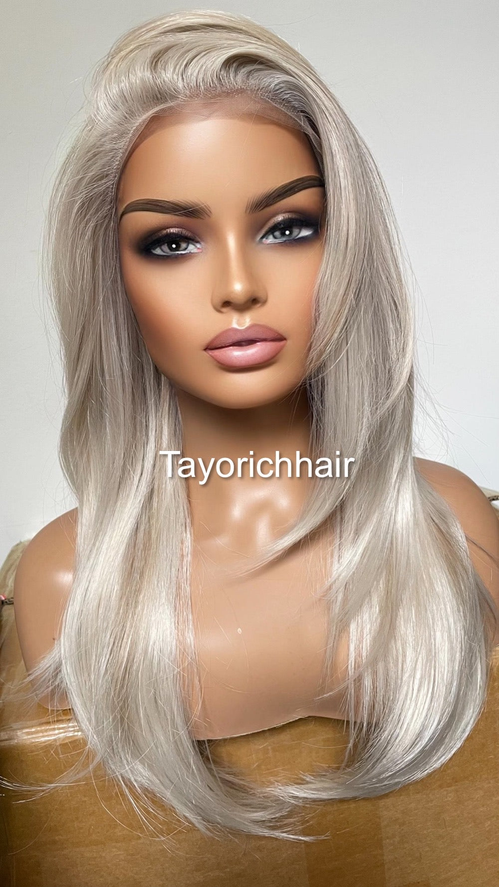 Platinum Blonde Wig With Lowlightsâ˘Heat Safe Synthetic Wigs For Womem