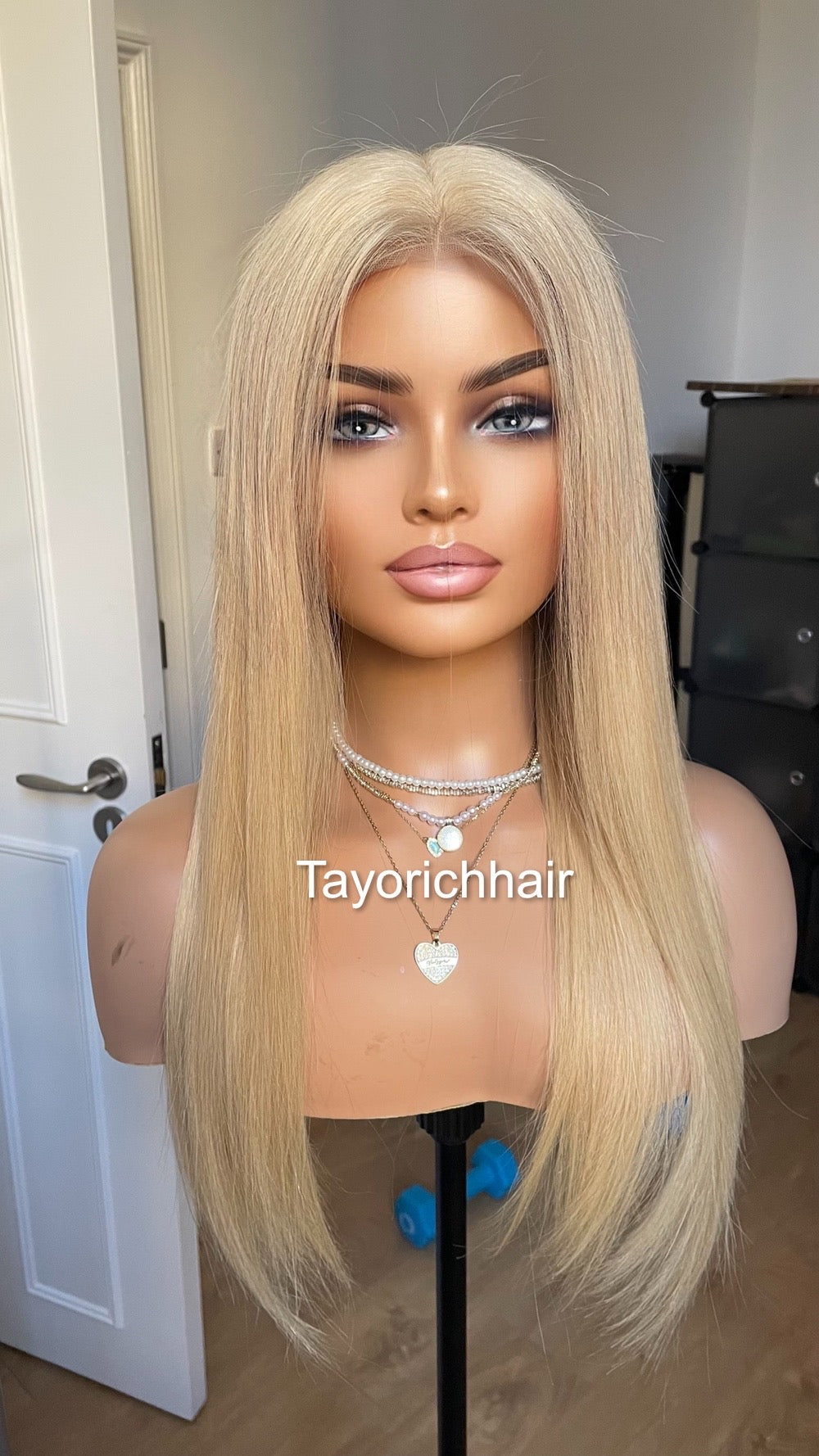 Blonde Human Hair Lace Wig/ Blonde Real Hair Wig In 20 Inches/ Blonde Staight Hair Wig By Tayorichhair/13x6 Lace Small Cap Size Wig