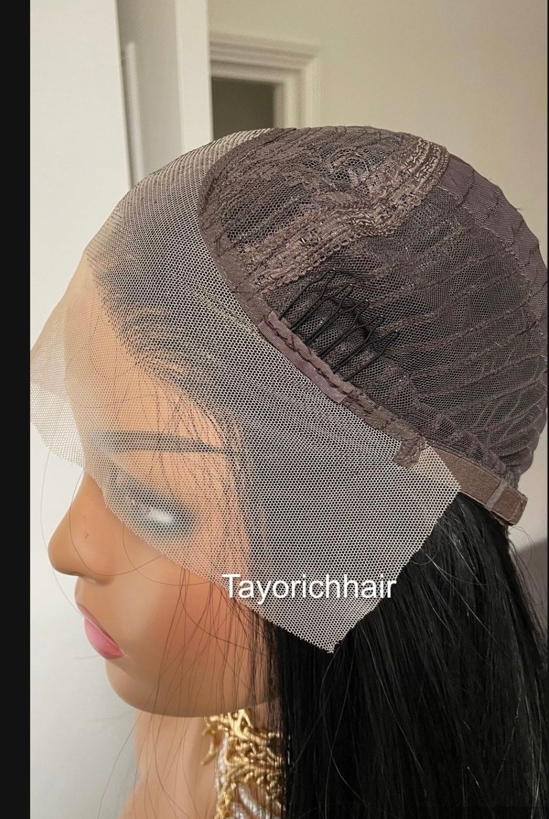 Tayorichhair 20-Inch Jet Black Straight Synthetic Wig – 13x3 Transparent Lace Front, Free Part Beginner-Friendly Glueless Daily Wear Wig