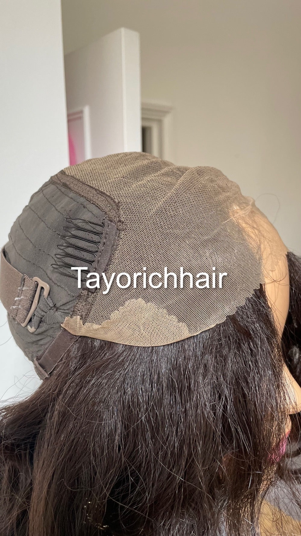 Brownish Black Bouncy Curly Hair Lace Frontal Wig/Heat Friendly Synthetic Wigs For Women/Full Big Bouncy Yaki Hair Wig By Tayorichhair