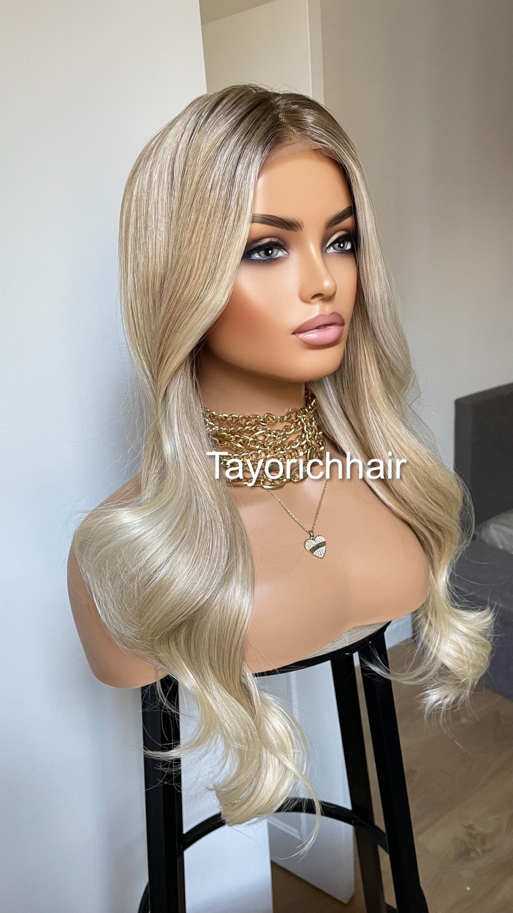Face Framing Money Piece Rooted Light Warm Blonde Wig By Tayorichhair London