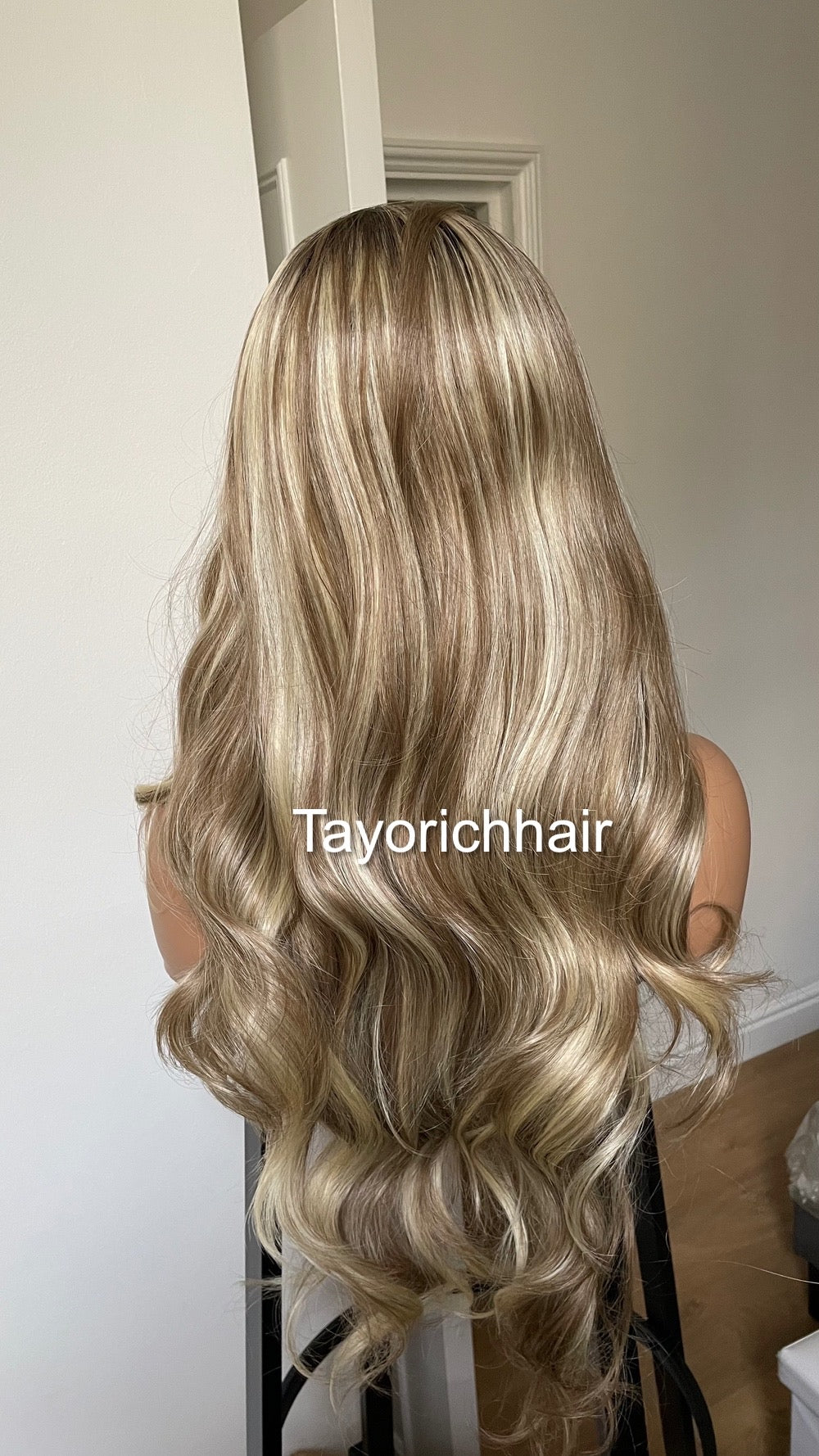 Rooted Mixed Blonde Synthetic Lace Front Wig