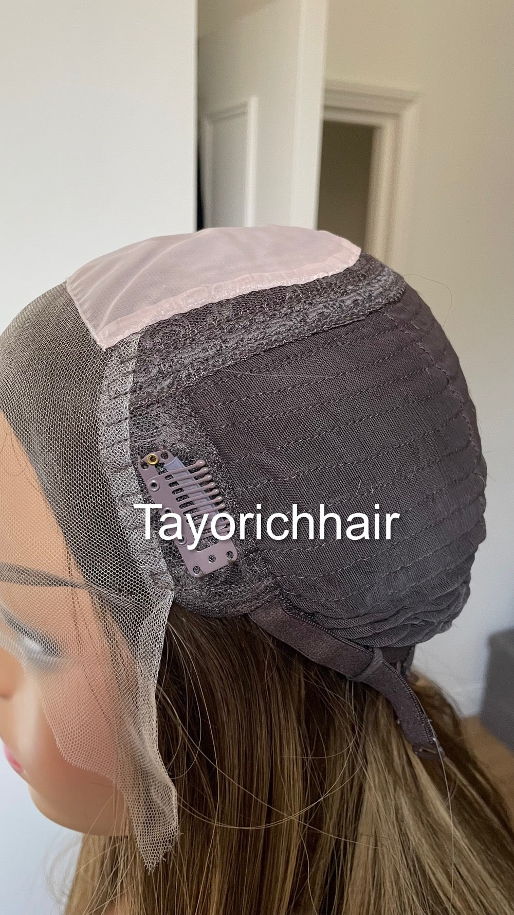 Balayage Human Hair Lace Top Wig In 18 Inches/ European Human Hair Wig/ Natural Looking Wig For Women/ Blonde & Brown Wig By Tayorichhair