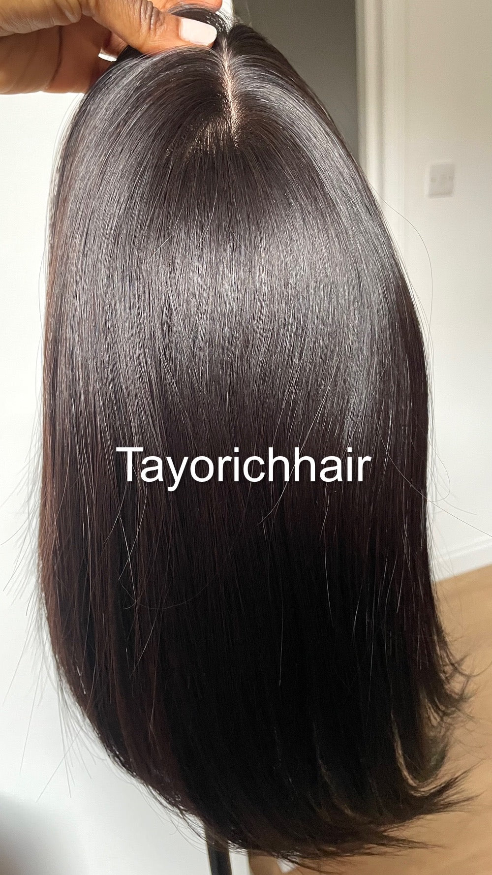 Natural Soft Black Silk Hair Topper Colour 1b/ Silk Base Scalp Like Tooper/ 5.5X6•14 Inches European Straight Human Hair Topper For Thinning Hair