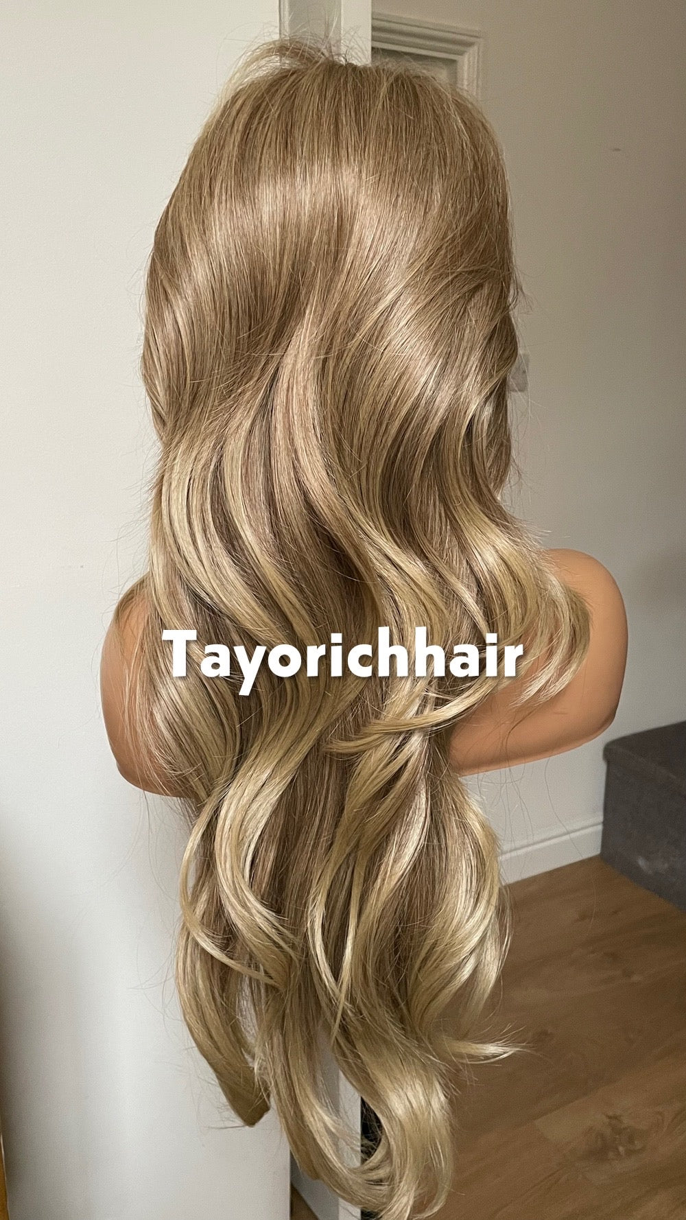 Ash Blonde Heat Safe Synthetic Lace Front Wig | 24” Layered | 13x6 Transparent Lace | Glueless | Tayorichhair