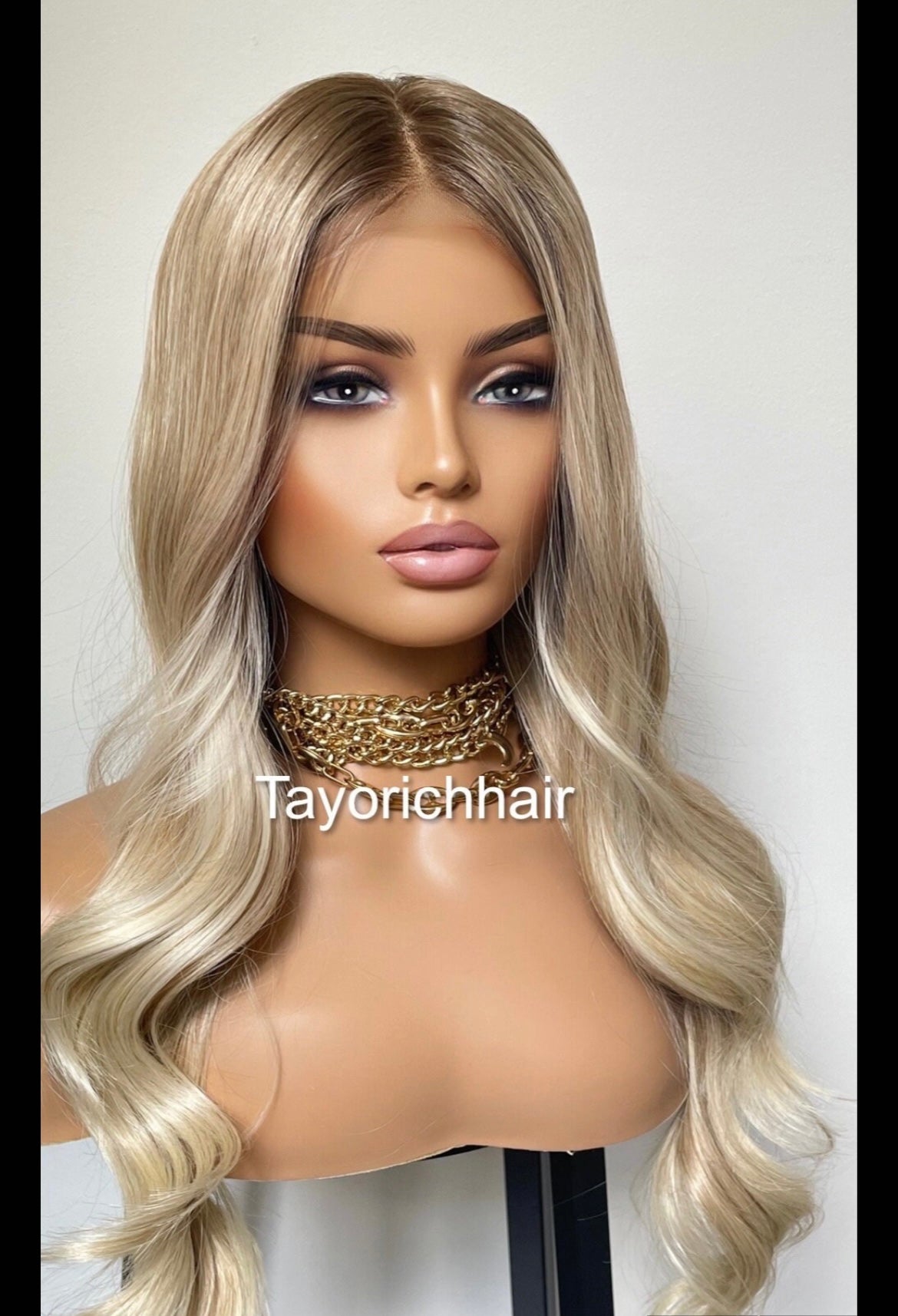 Face Framing Money Piece Rooted Light Warm Blonde Wig By Tayorichhair London