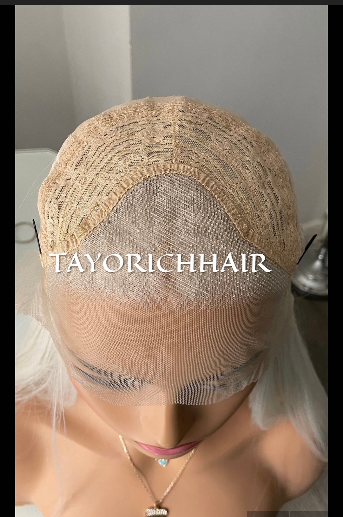 Pearl Blonde Lace Front Wig/Mixed Blonde Heat Safe Synthetic Wig/Ocean Wave Money Piece Lace Wig For Women