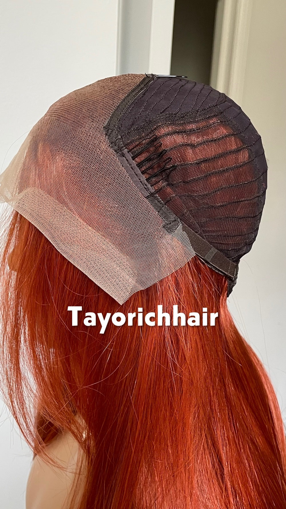 Fiery Copper Red Lace Front Wig: 16 Inch Heat Resistant Hair