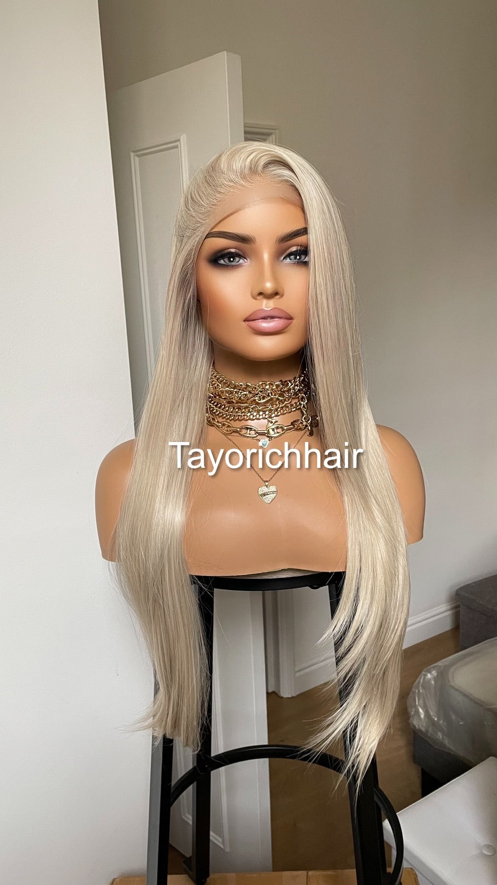 Pearl Blonde Synthetic Lace Wig