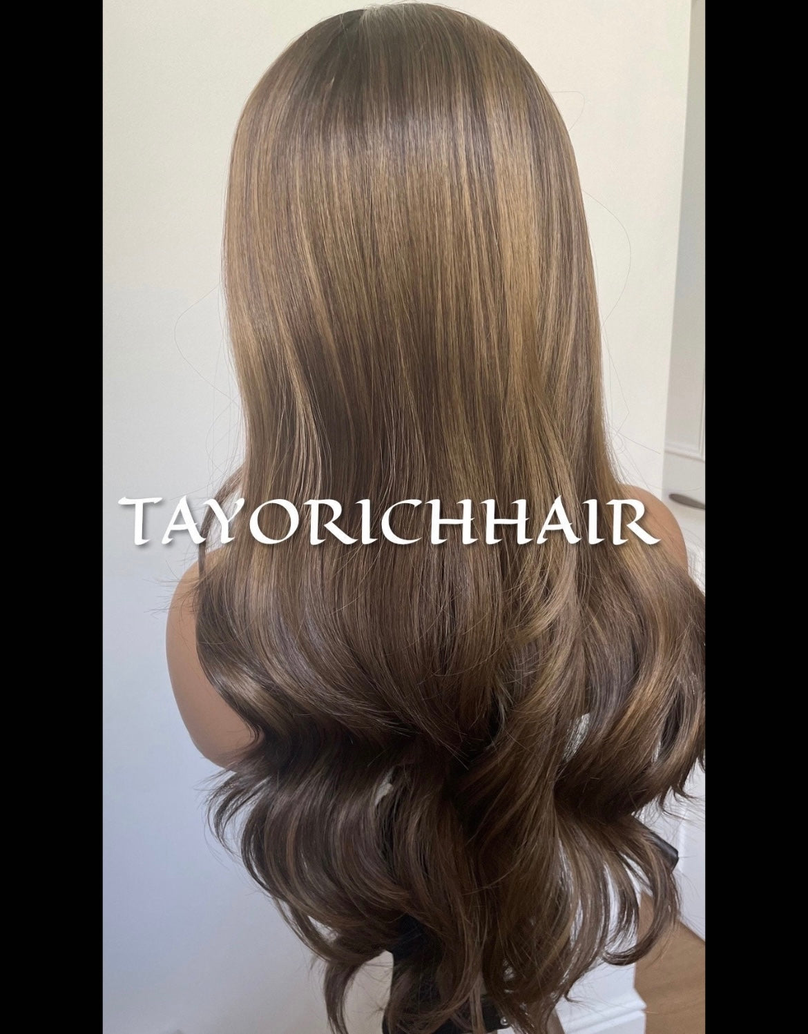 20 Inches Balayage Lace Front Wig/ 13x4 Wide Lace/ Black Roots Brown And Blonde Highlights/ Soft Narural Hair Synthetic Wig For Women