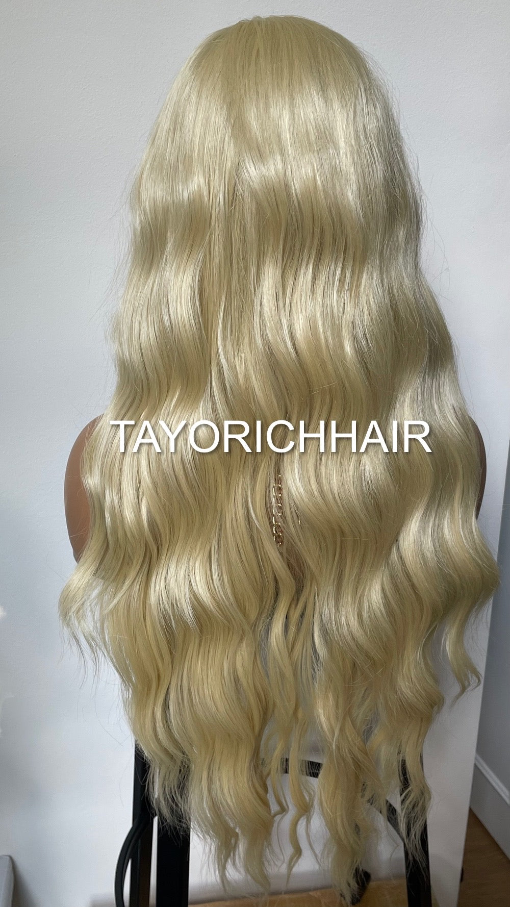Golden Platinum Blonde Synthetic Wig By Tayorichhair