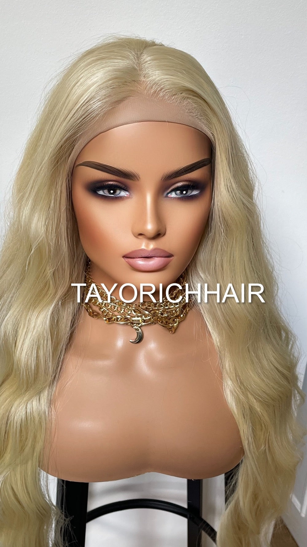 Golden Platinum Blonde Synthetic Wig By Tayorichhair