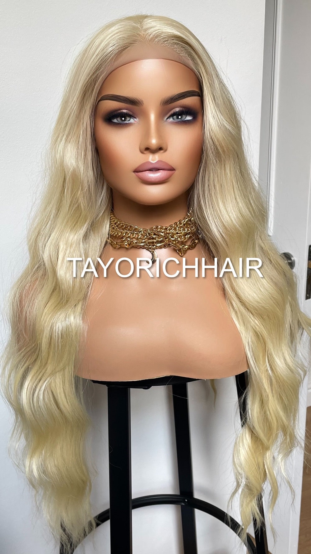 Golden Platinum Blonde Synthetic Wig By Tayorichhair