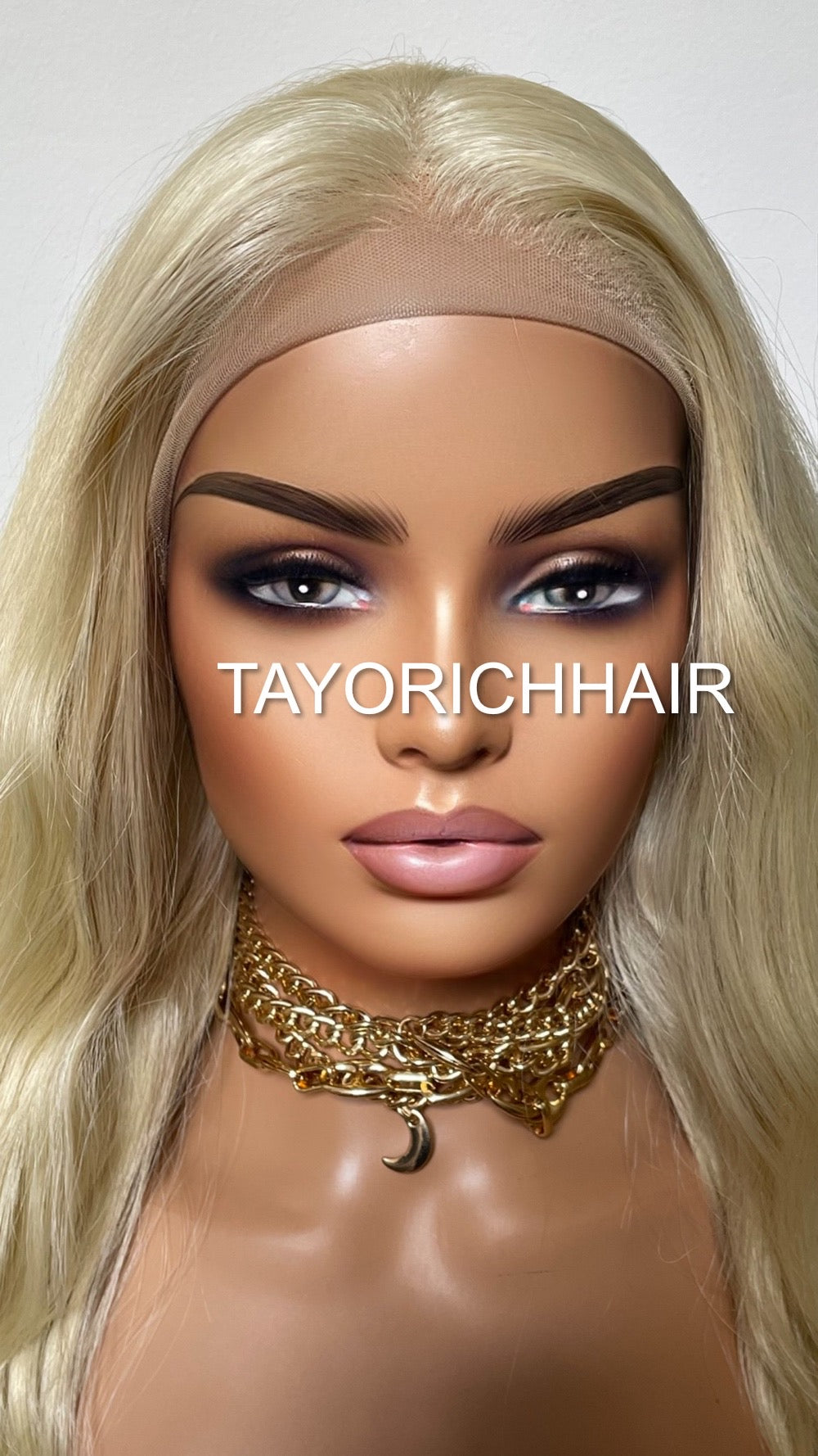 Golden Platinum Blonde Synthetic Wig By Tayorichhair