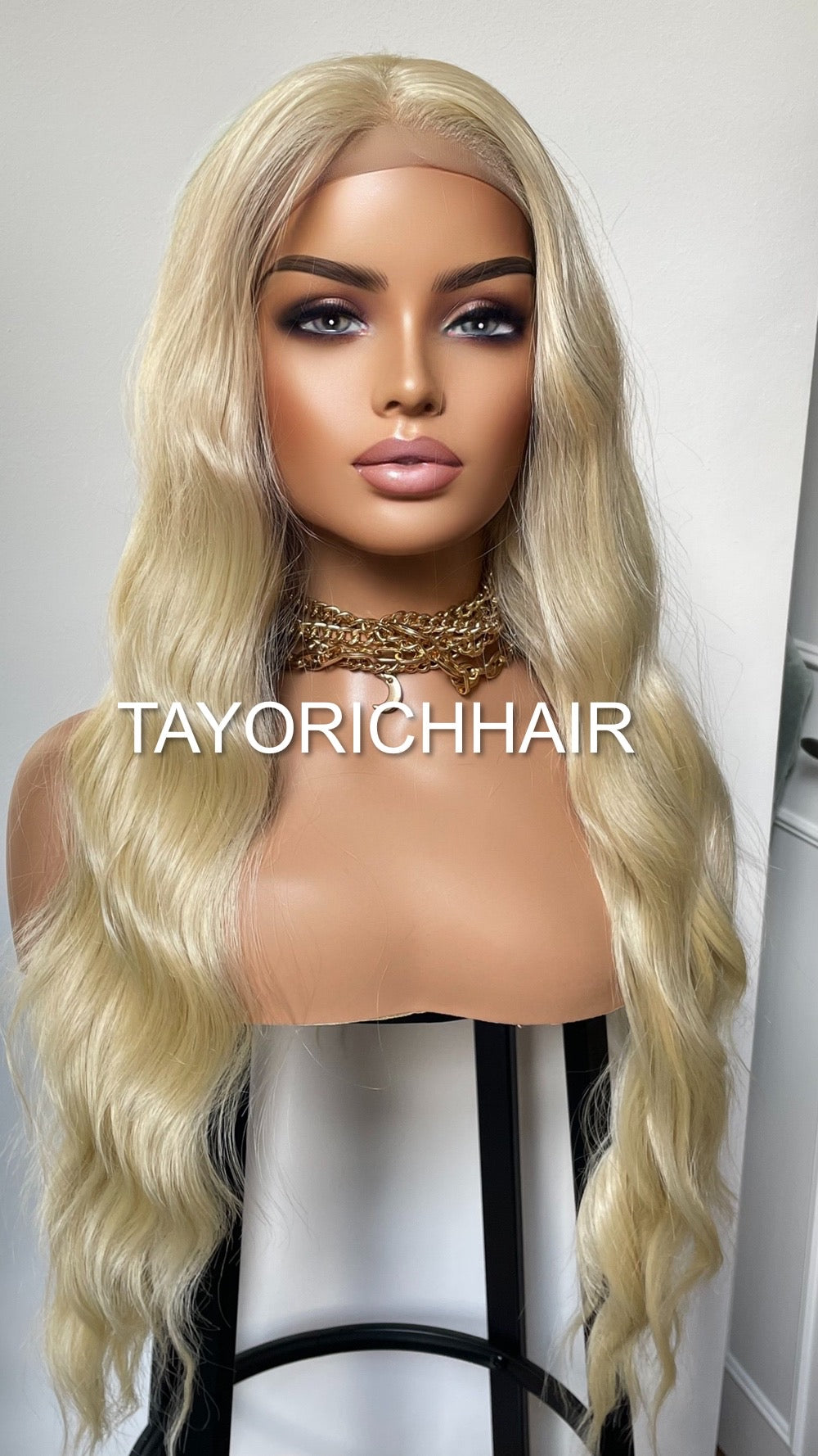 Golden Platinum Blonde Synthetic Wig By Tayorichhair