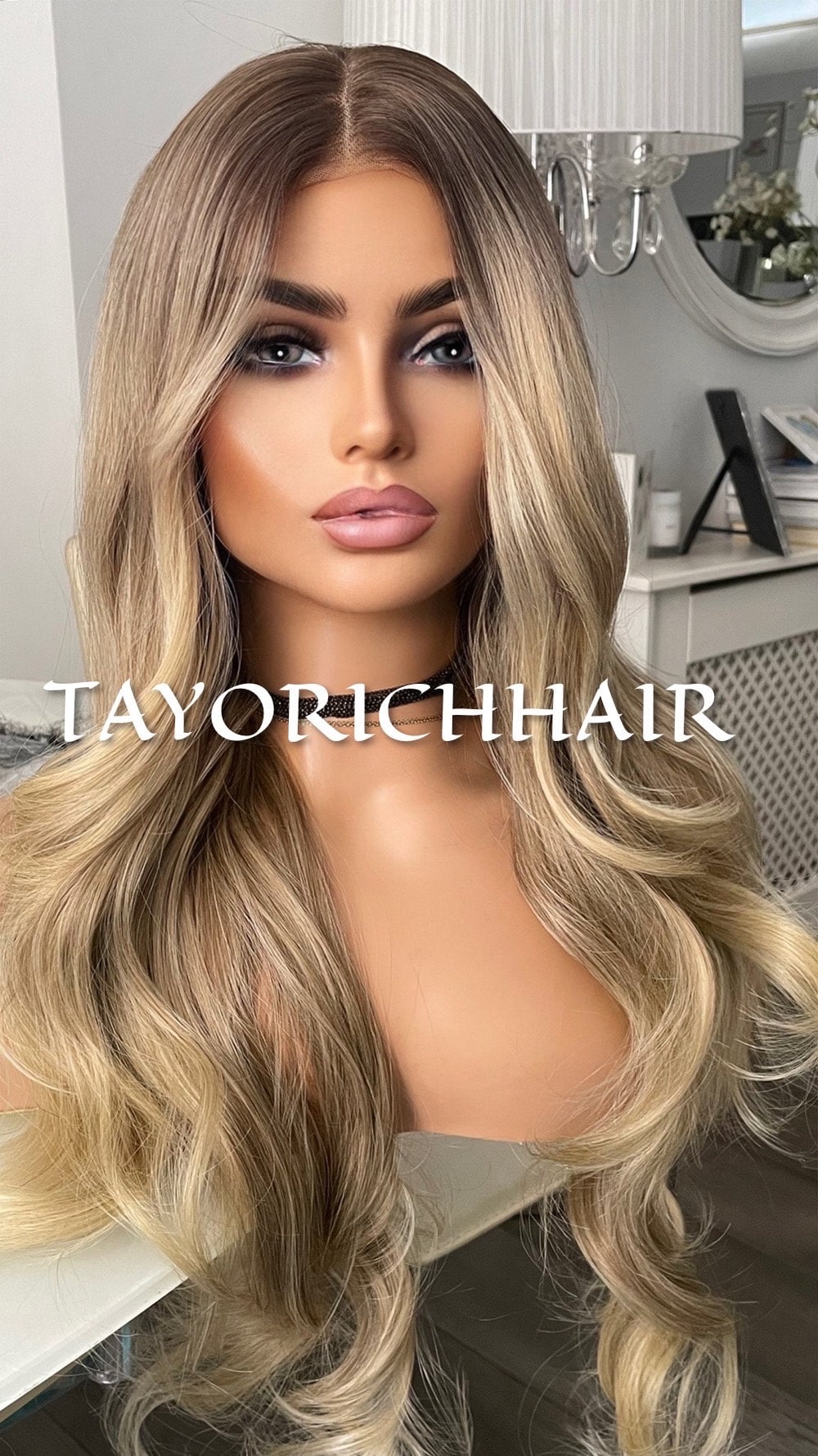 Dark Blonde Lace Wig With Wide Lace Front 13x4 Soft Lace/ Natural Realistic Wig For Women/ Wigs Synthetic Wig