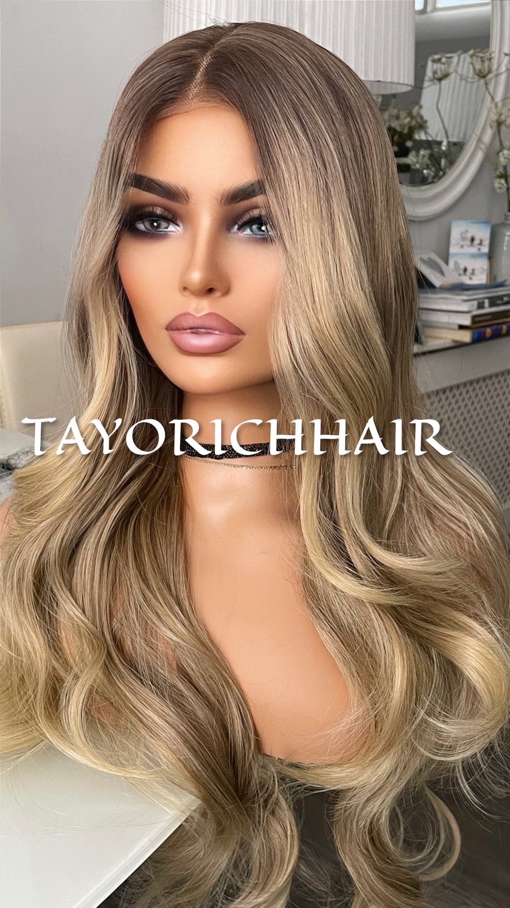 Dark Blonde Lace Wig With Wide Lace Front 13x4 Soft Lace/ Natural Realistic Wig For Women/ Wigs Synthetic Wig