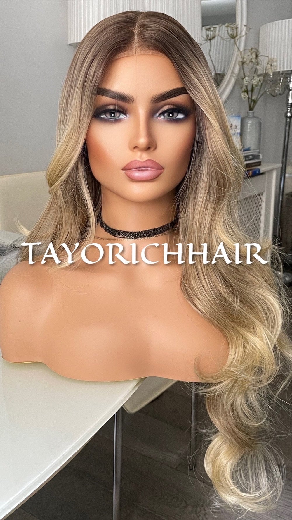 Dark Blonde Lace Wig With Wide Lace Front 13x4 Soft Lace/ Natural Realistic Wig For Women/ Wigs Synthetic Wig