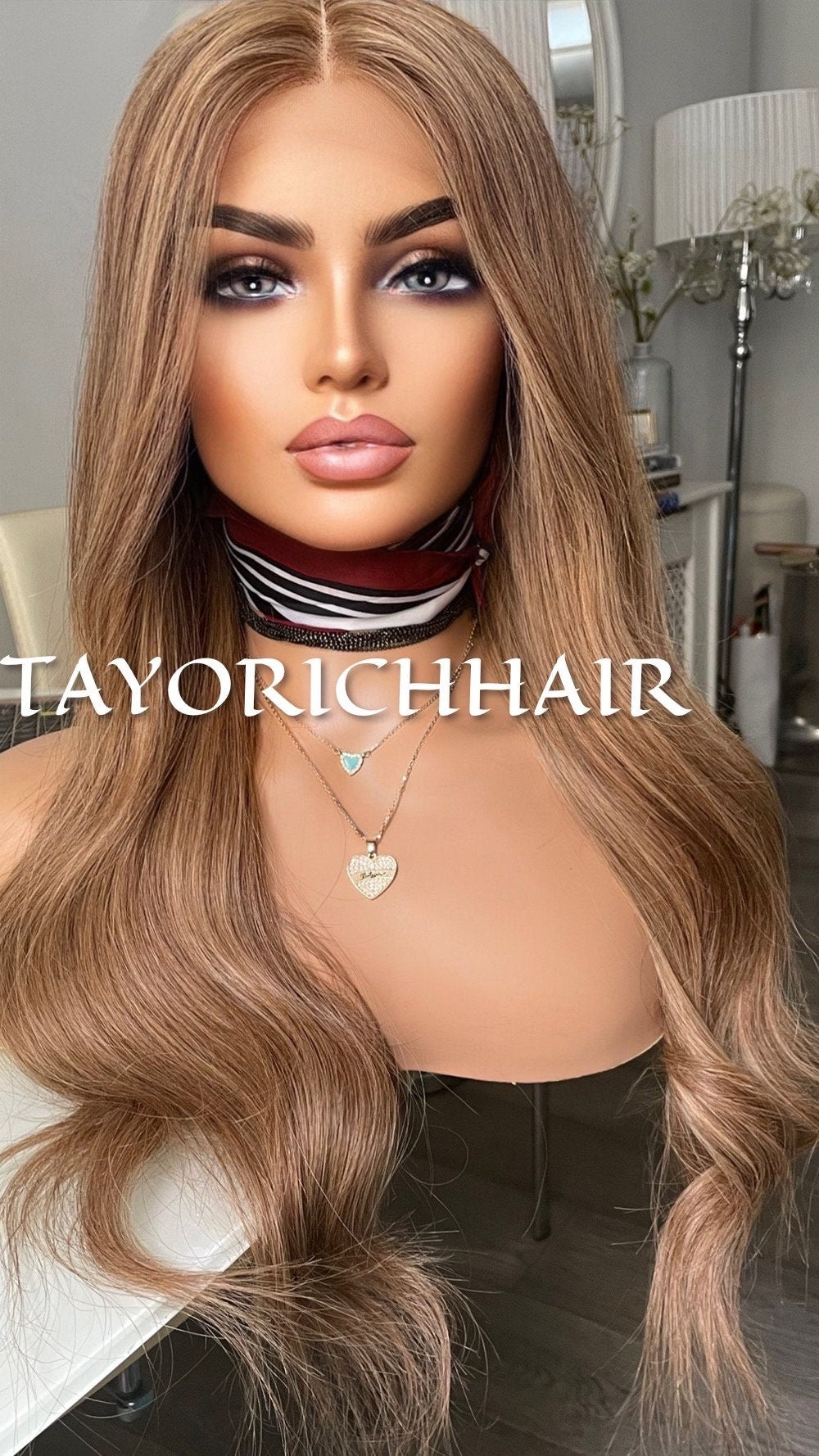 Mixed Ash Blonde Real Hair Lace Front Wig 24 Inches/ 13x6 Lace Front /150 Density/ Natural Realistic Real Hair Wig for Daily Wear